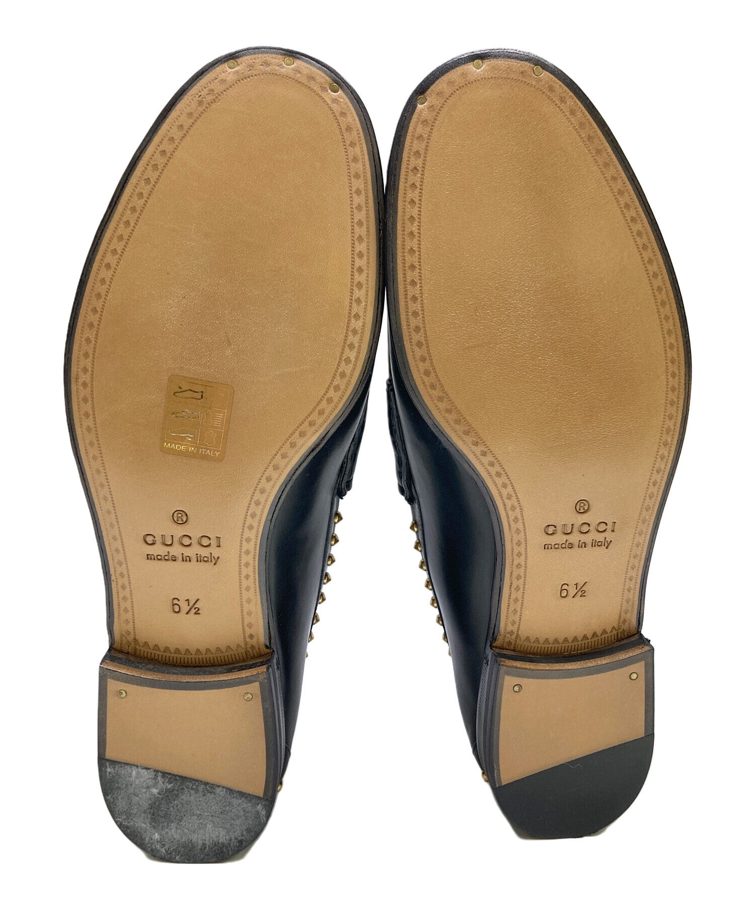 中古・古着通販】GUCCI (グッチ) ホースビットスタッズローファー