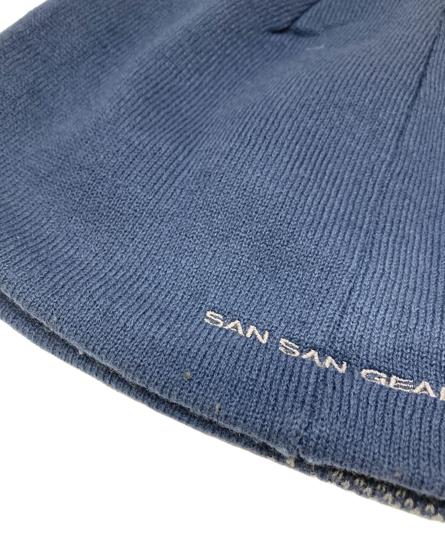 中古・古着通販】san san gear (サンサンギア) LOGO BEANIE ネイビー