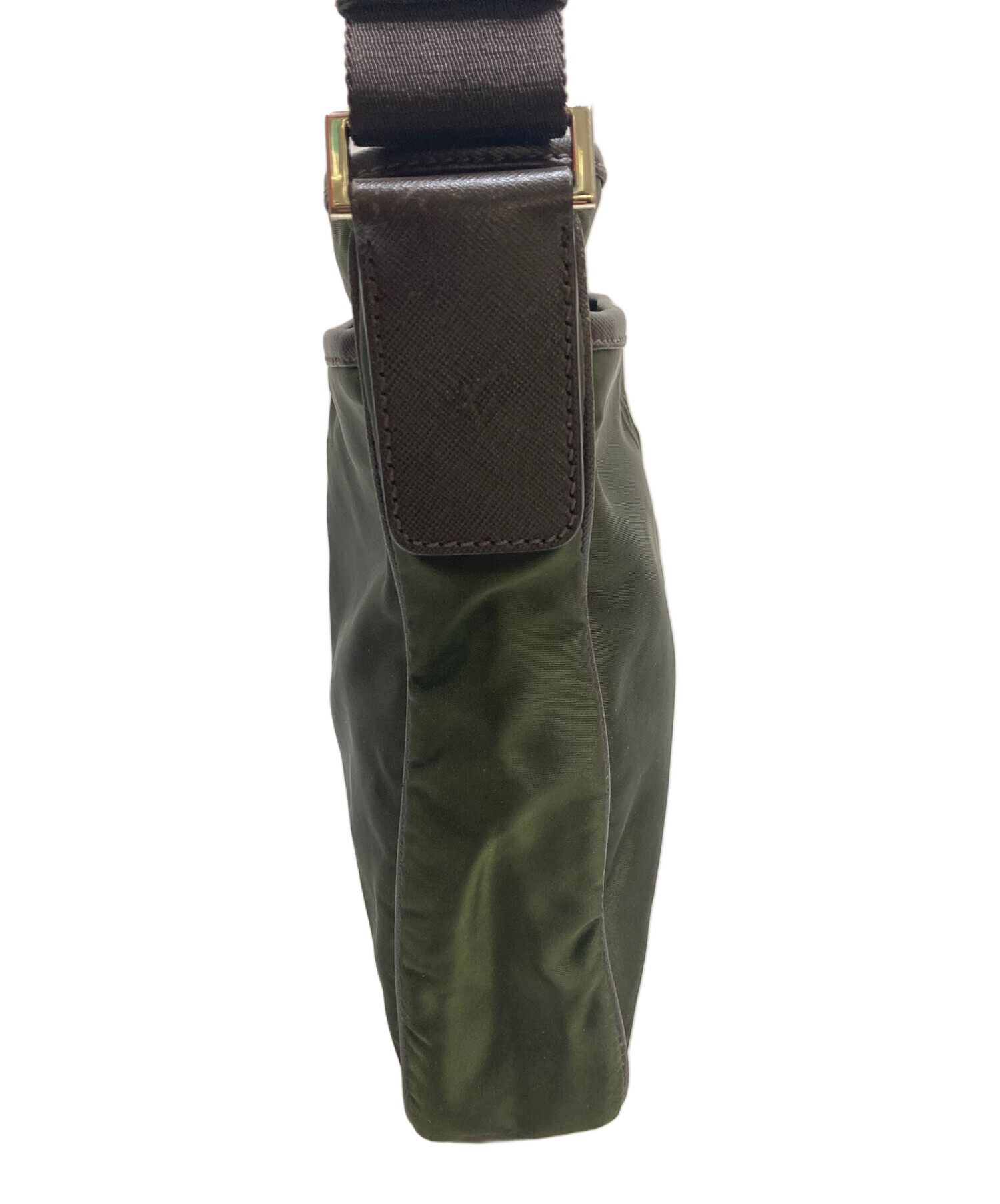 中古・古着通販】PRADA (プラダ) ナイロンショルダーバッグ グリーン