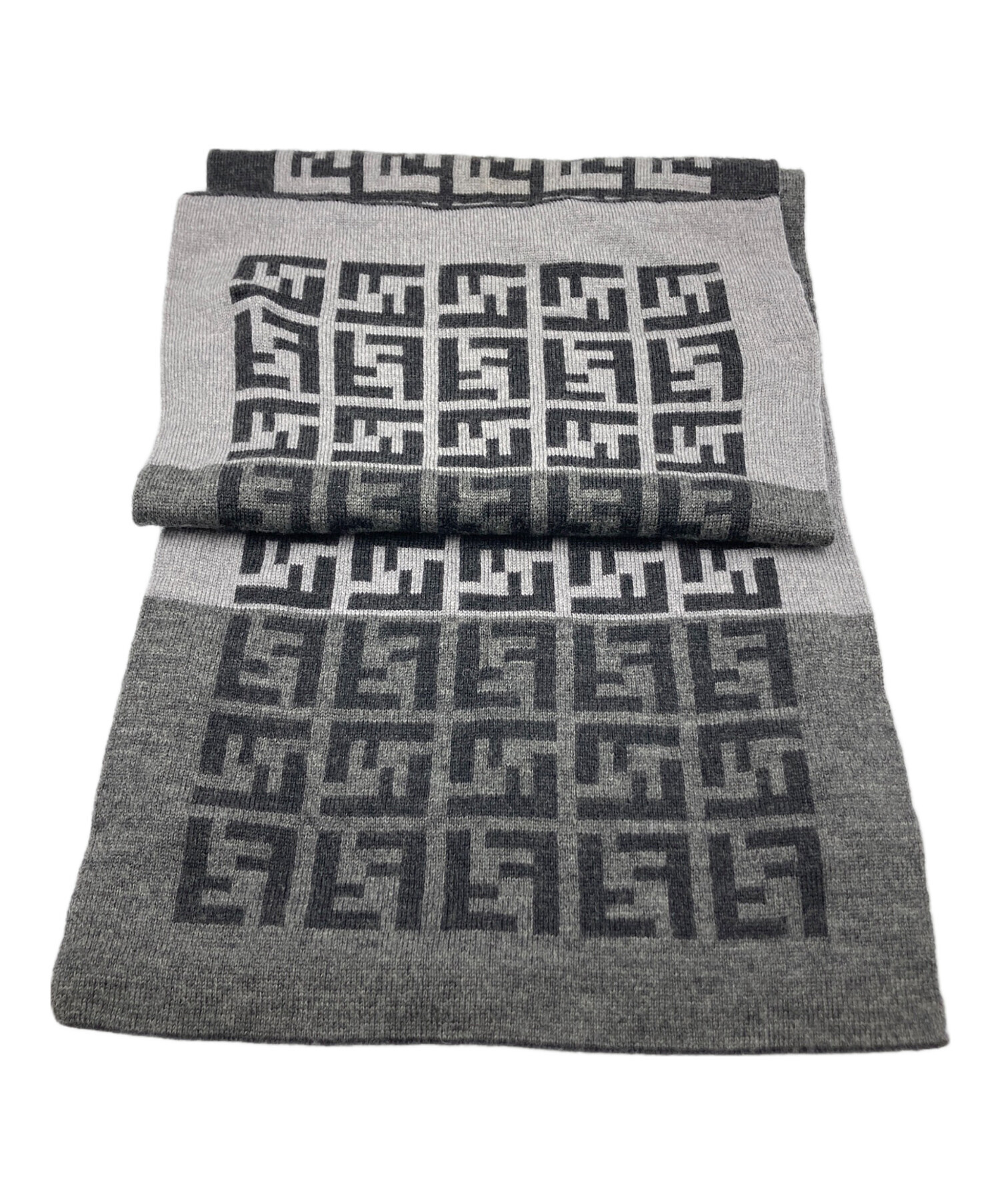 中古・古着通販】FENDI (フェンディ) ズッキーノウールマフラー グレー