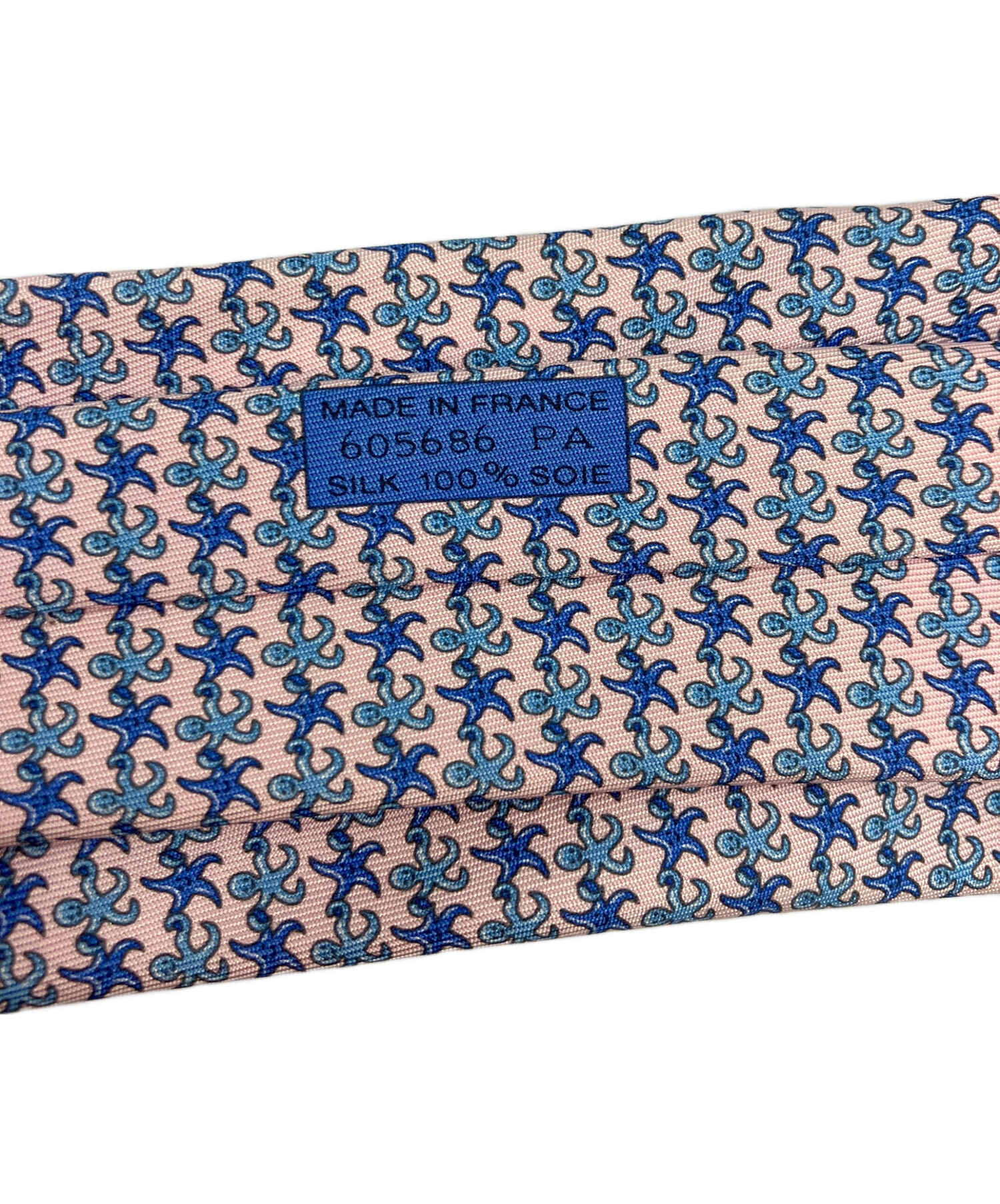 中古・古着通販】HERMES (エルメス) シルクネクタイ ピンク×ブルー