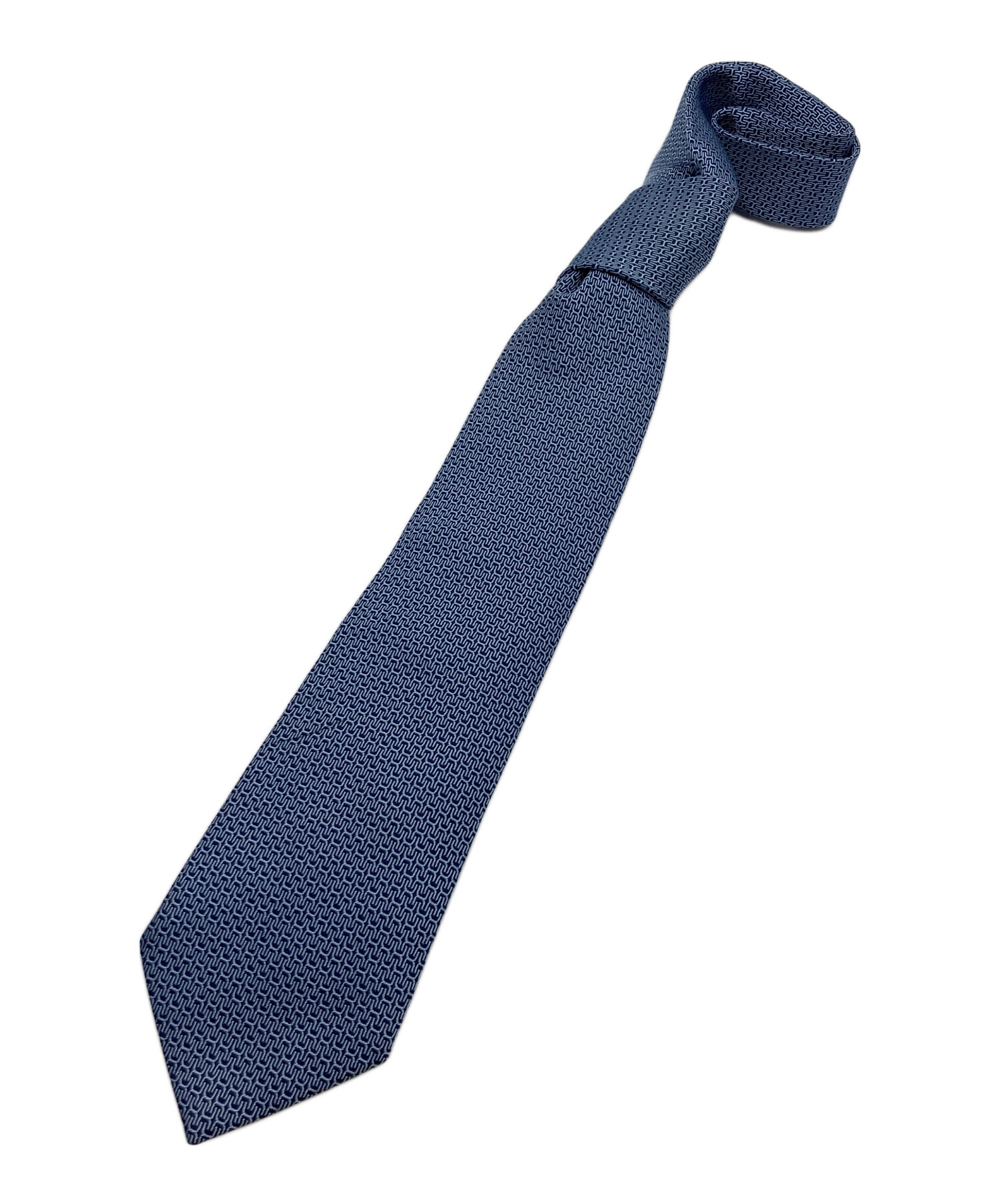 中古・古着通販】HERMES (エルメス) シルクネクタイ ブルー サイズ