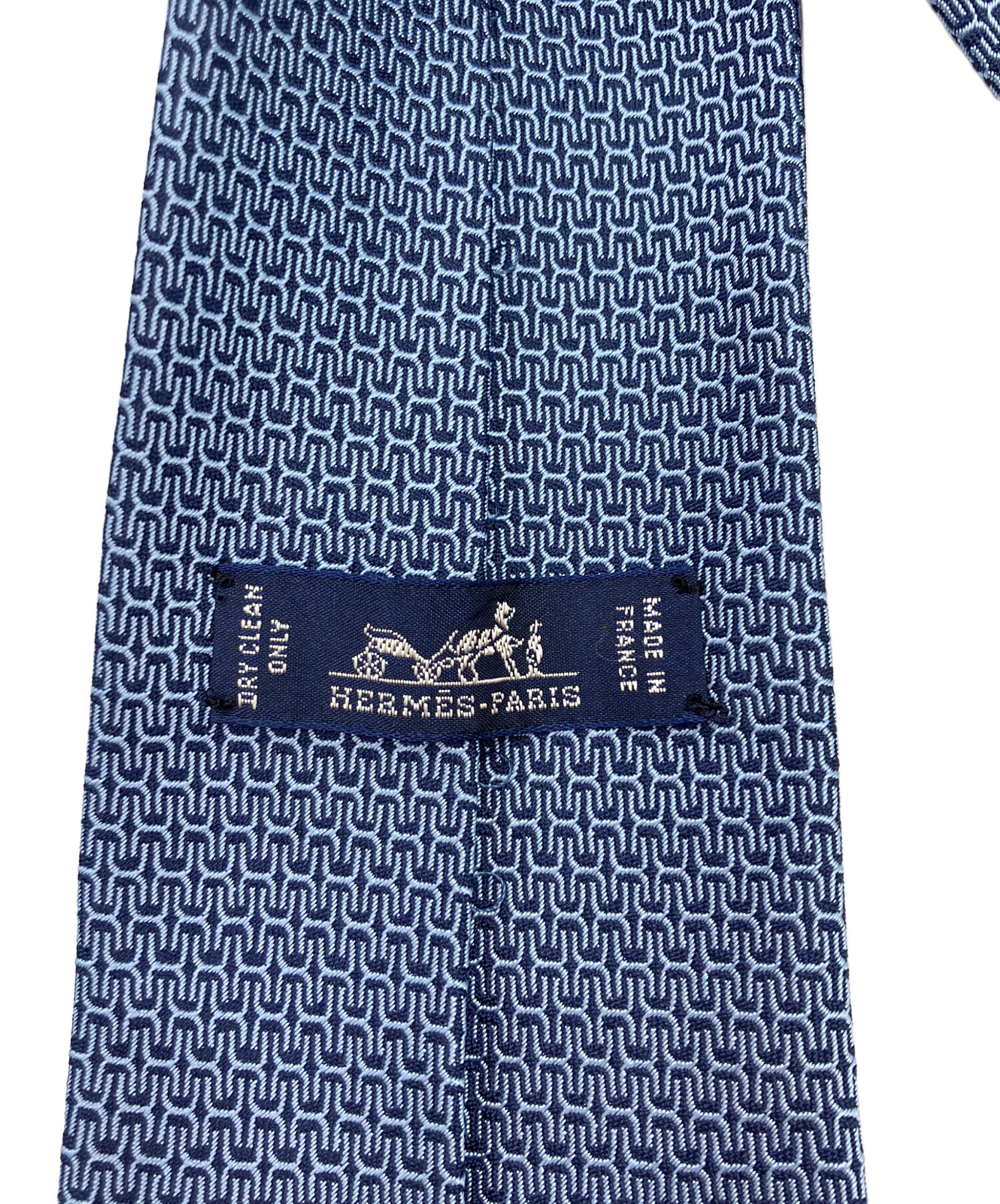 中古・古着通販】HERMES (エルメス) シルクネクタイ ブルー サイズ