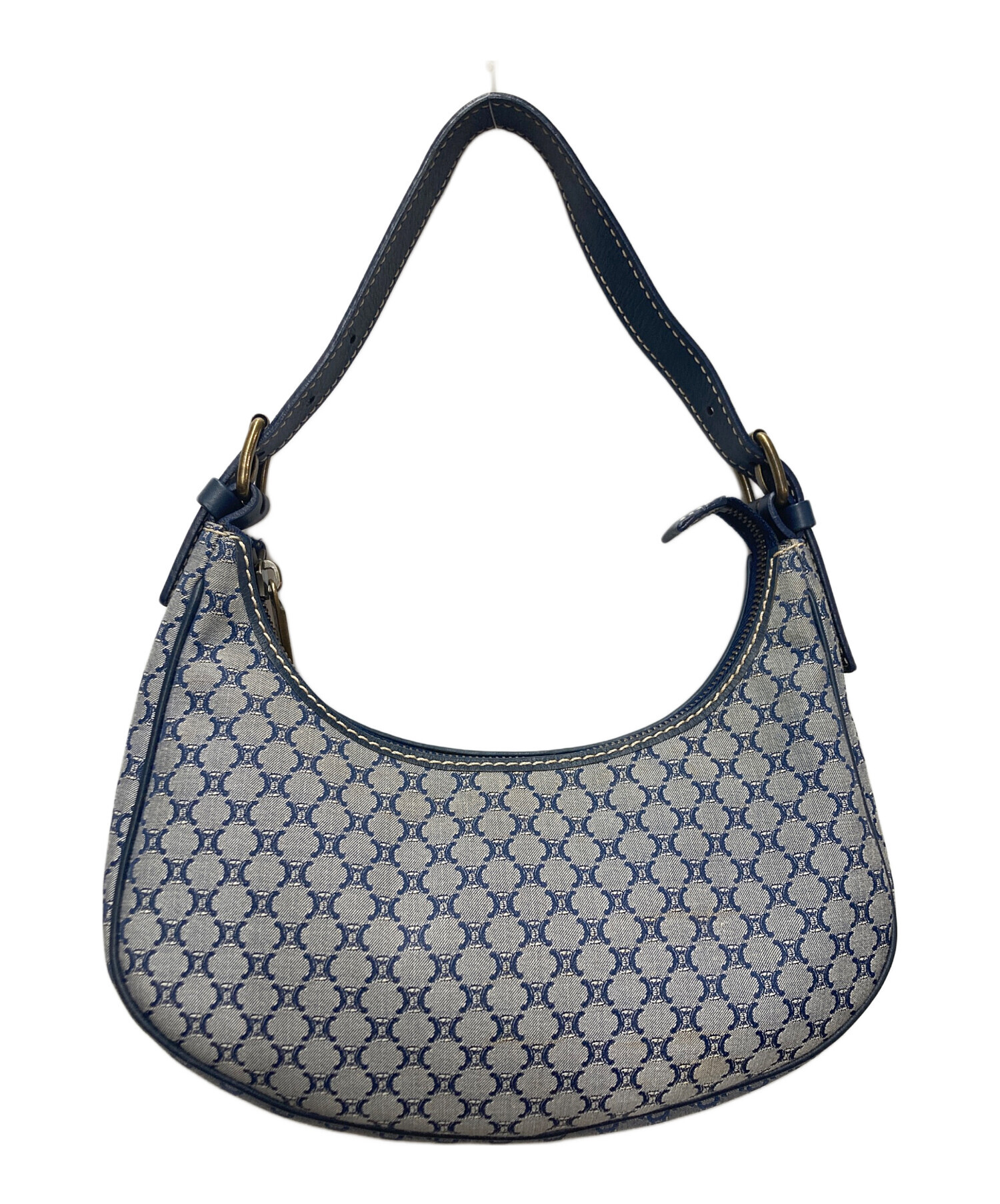 中古・古着通販】CELINE (セリーヌ) マカダムホーボーバッグ ブルー 