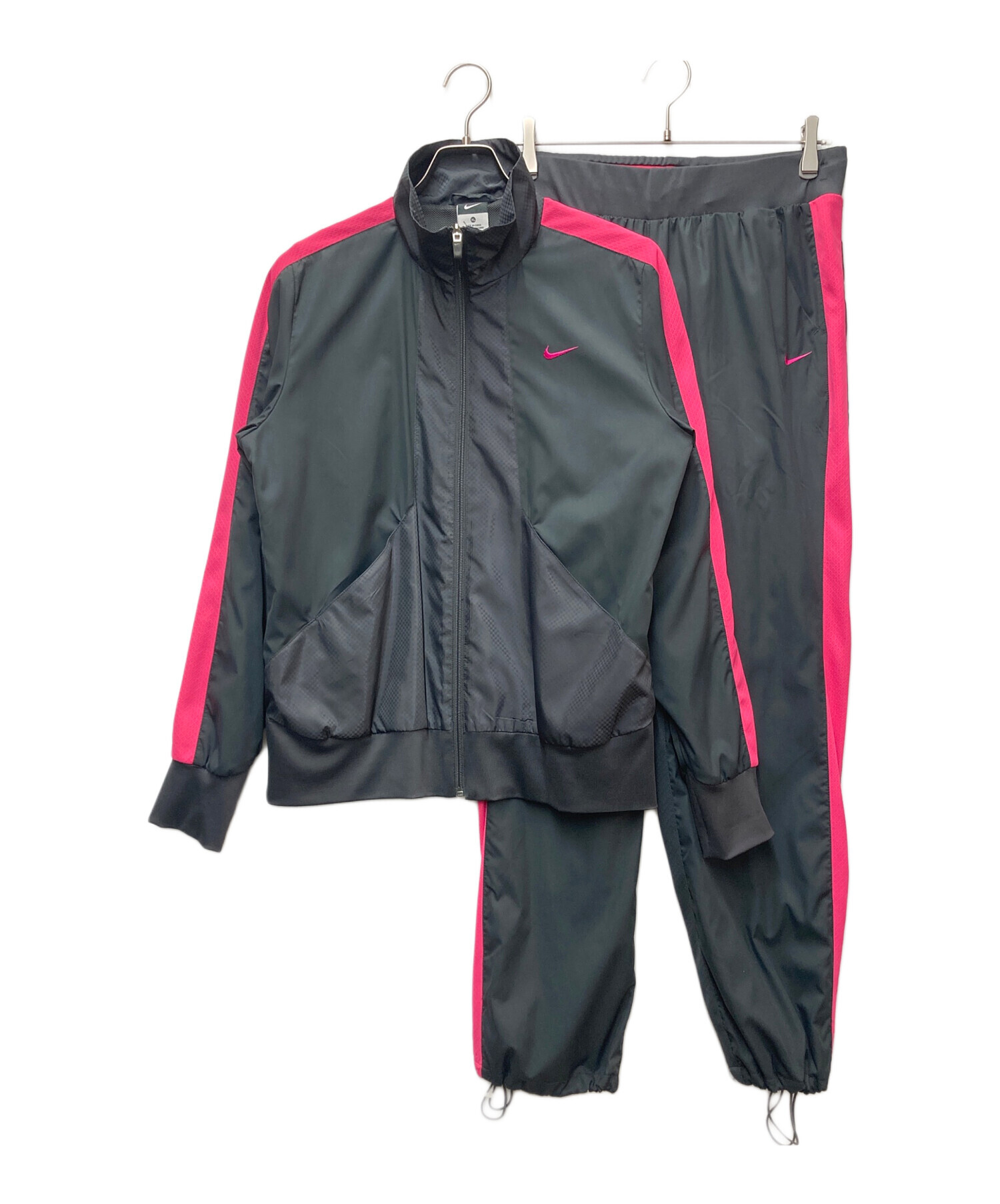中古・古着通販】NIKE (ナイキ) セットアップジャージ グレー×ピンク