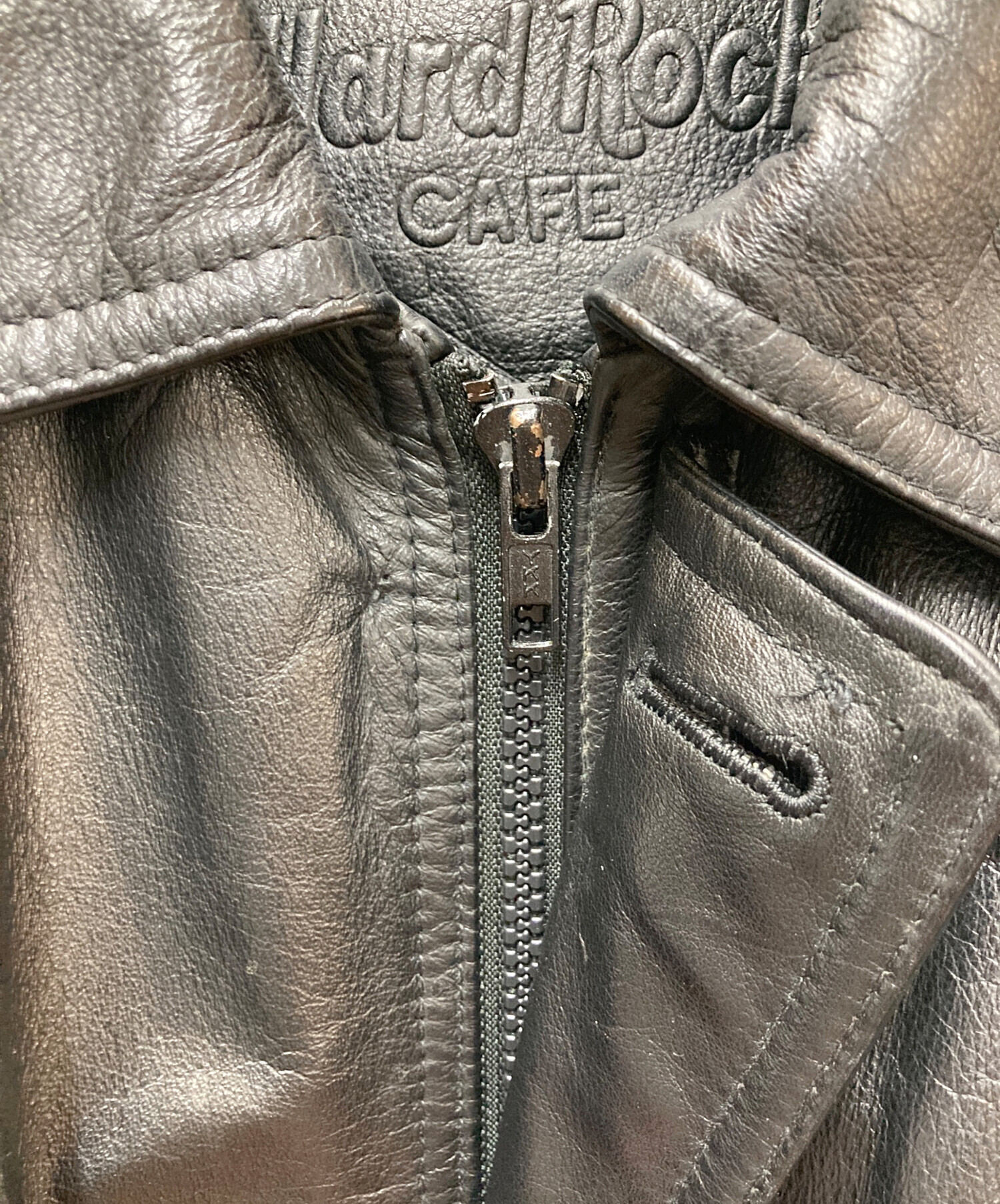 Hard Rock Cafe レザージャケット 大きいサイズ 裏地総柄 B03_9359_353b98f9-f185-48ae-