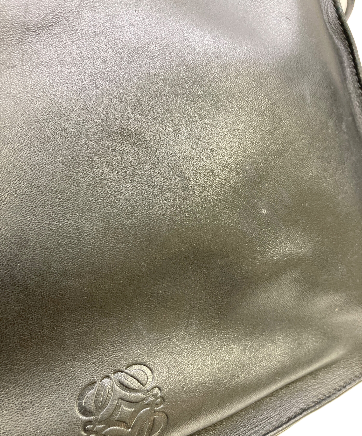 中古・古着通販】LOEWE (ロエベ) 巾着ショルダーバッグ ブラック 
