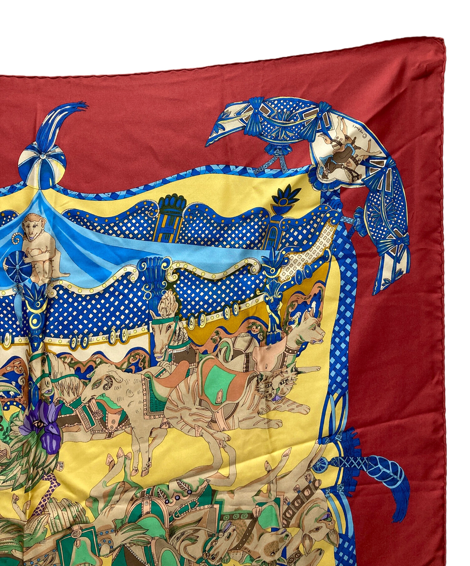中古・古着通販】HERMES (エルメス) カレ90 TOURNEZ MANEGE レッド