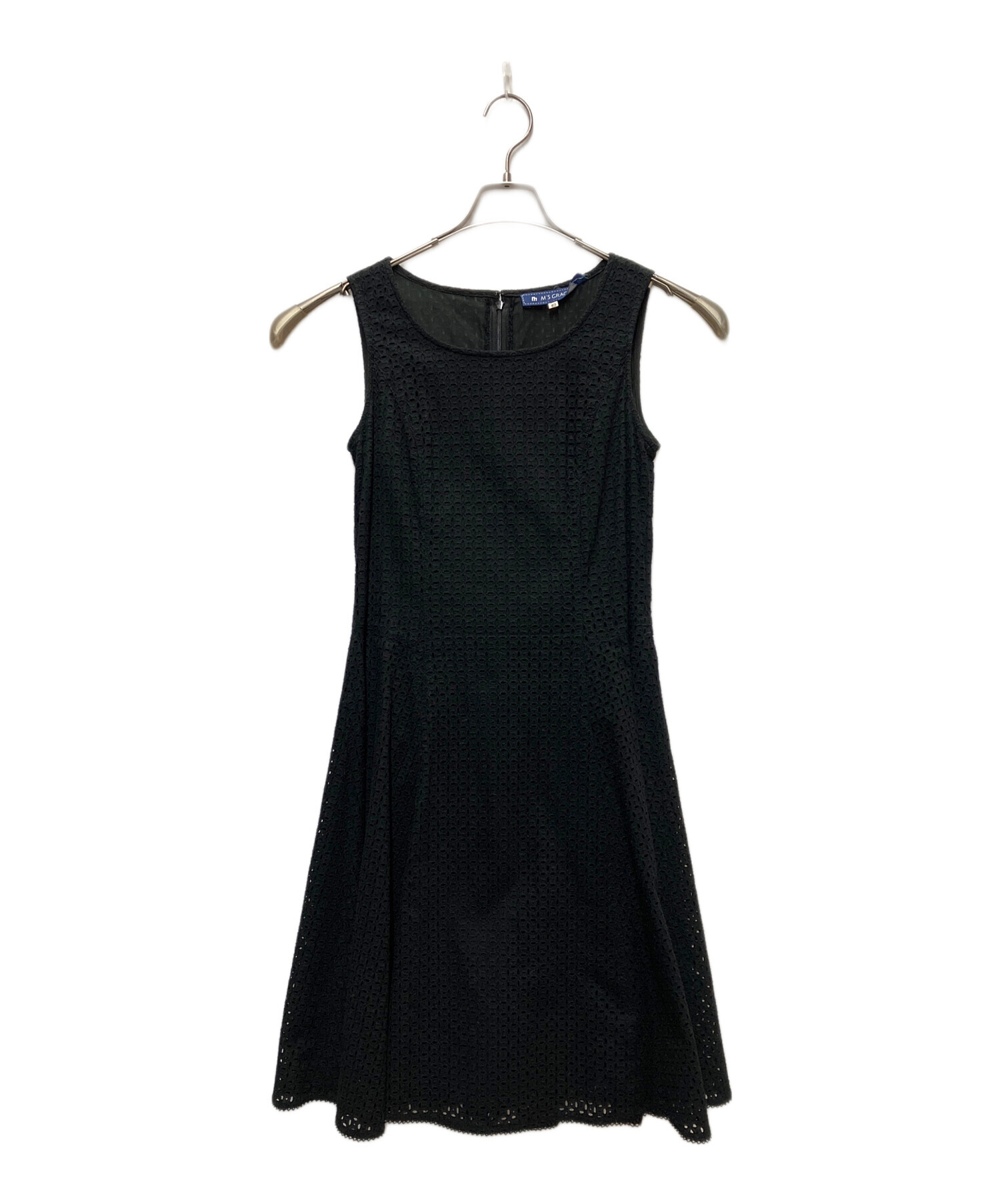 M'S GRACY ノースリーブワンピース 40サイズ ブラック 中古・古着通販】M'S GRACY (エムズグレイシー) フェイクレザー