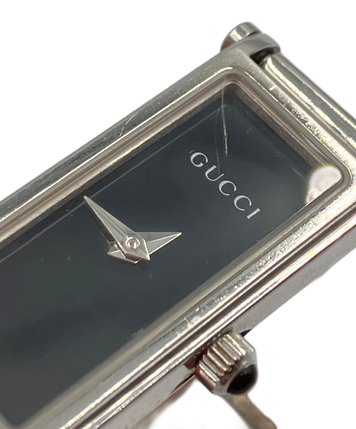 中古・古着通販】GUCCI (グッチ) 腕時計 スクエア文字盤 ブラック