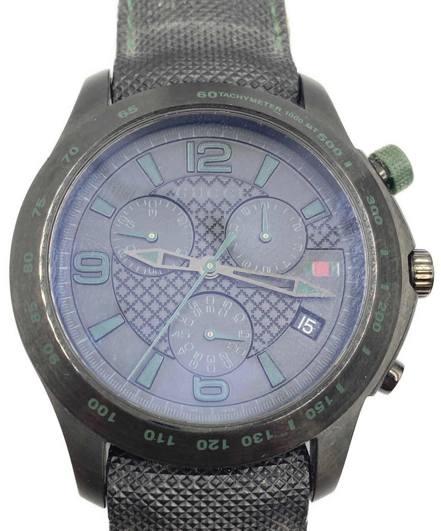 中古・古着通販】GUCCI (グッチ) クロノグラフ Gタイムレス ブラック 