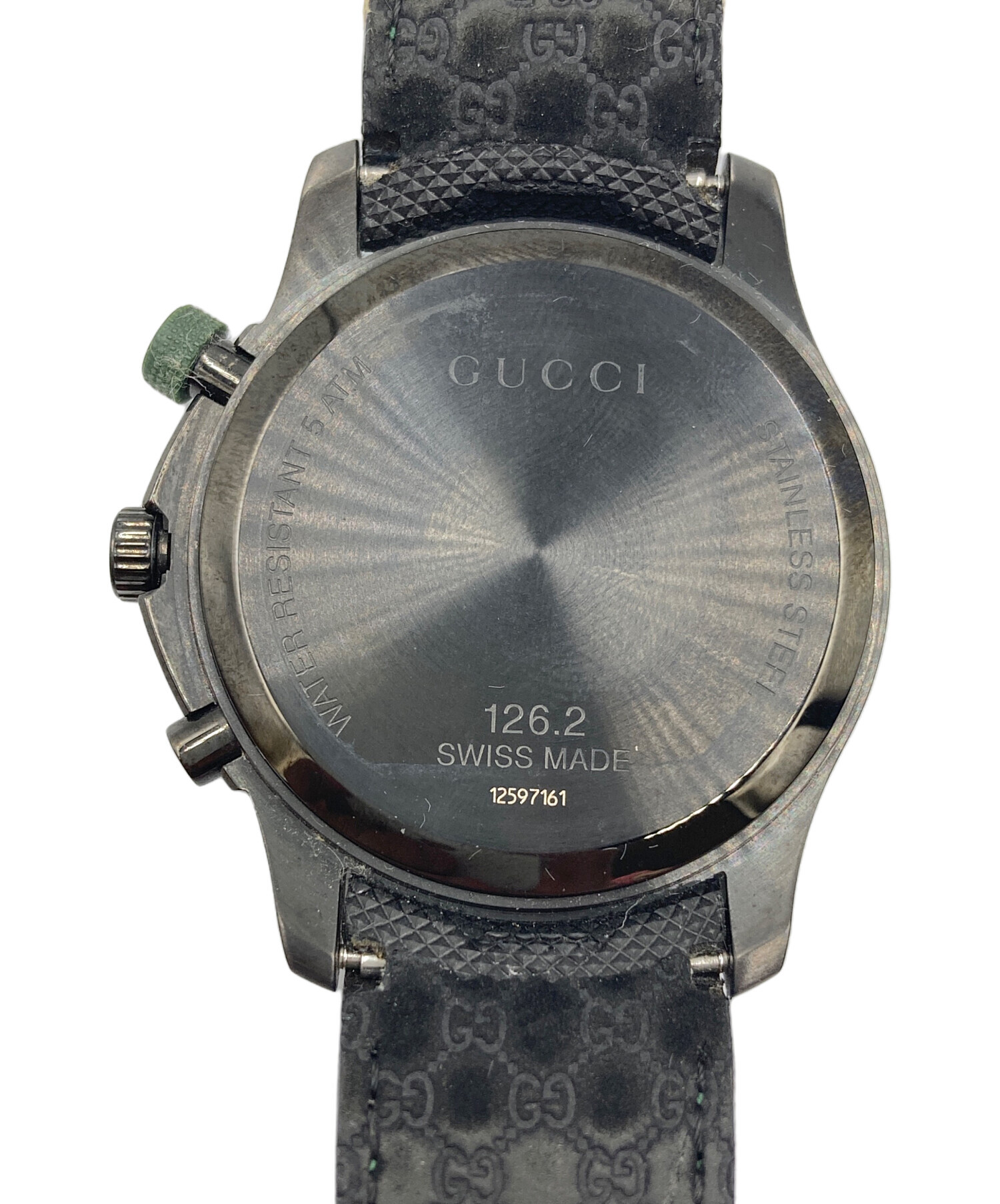 中古・古着通販】GUCCI (グッチ) クロノグラフ Gタイムレス ブラック 