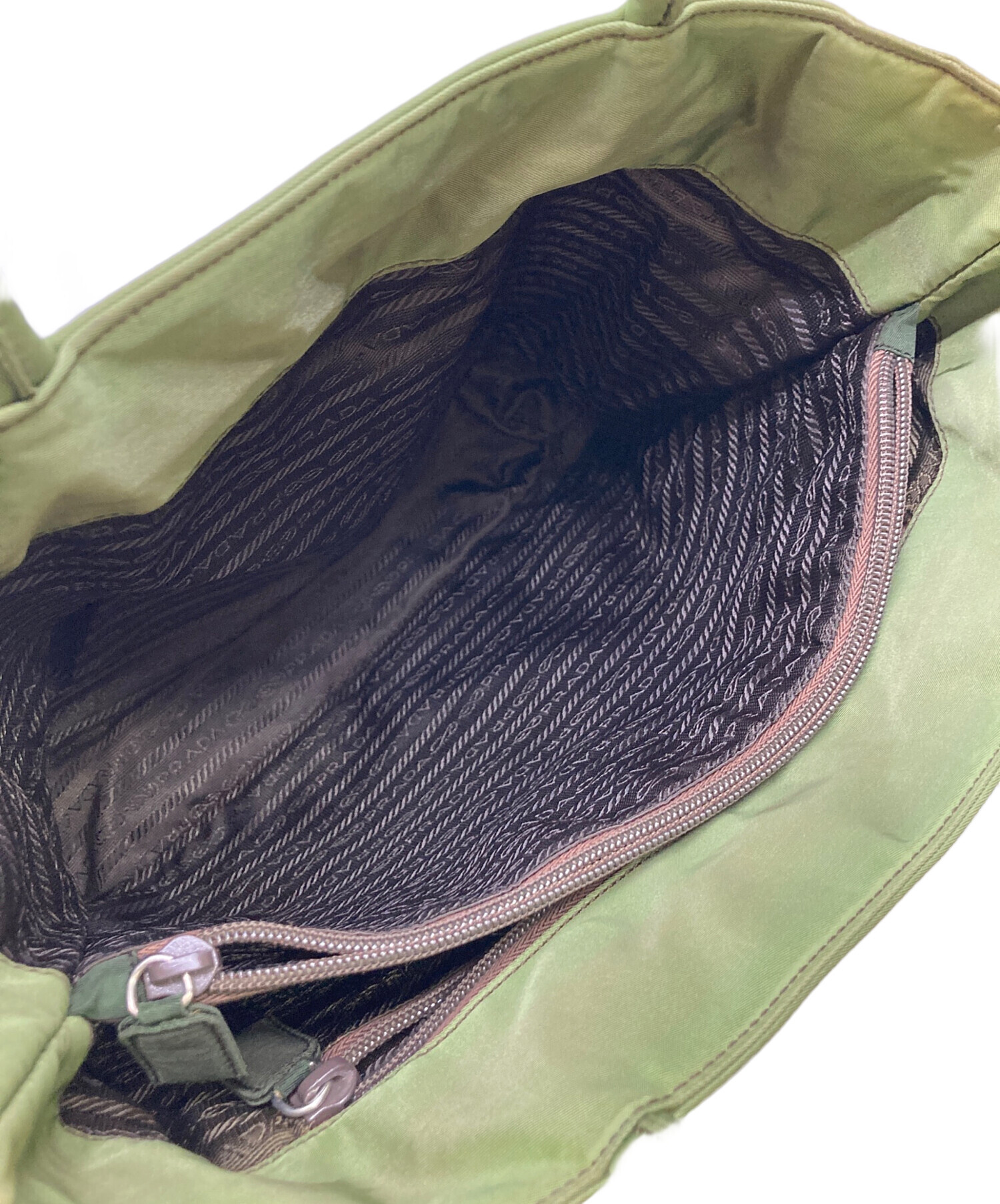 中古・古着通販】PRADA (プラダ) ナイロンハンドバッグ グリーン