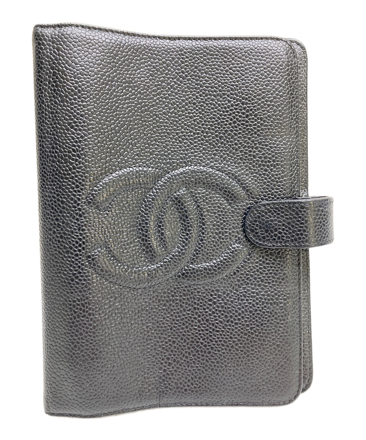 美品 シャネル CHANEL 手帳カバー ココマーク キャビアスキン 中古・古着通販】CHANEL (シャネル) 手帳カバー ココマーク キャビア