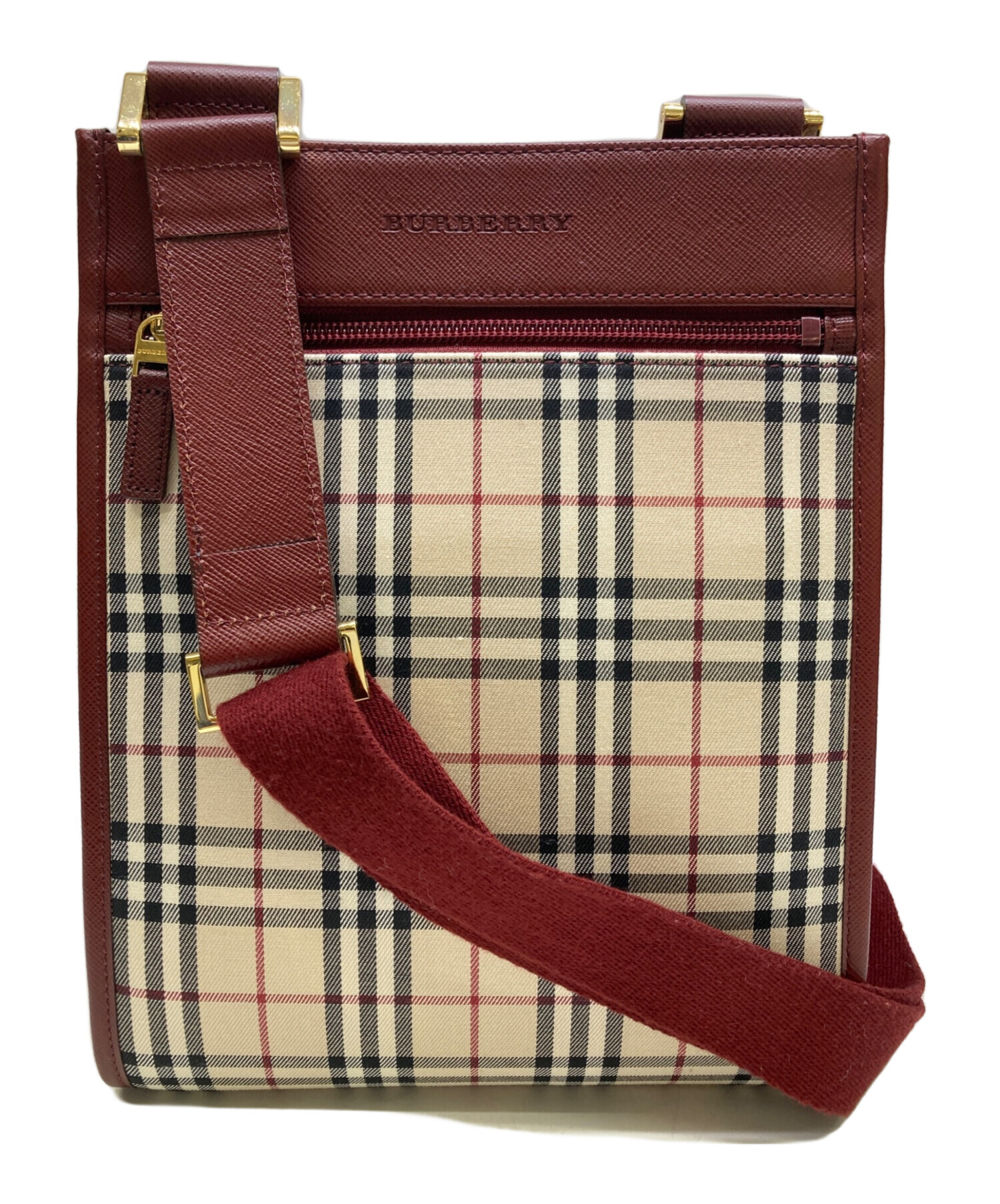 中古・古着通販】BURBERRY (バーバリー) ノバチェックショルダーバッグ 