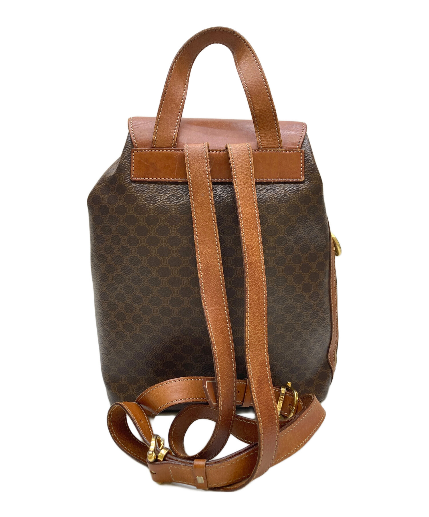 中古・古着通販】CELINE (セリーヌ) マカダム柄リュック ブラウン