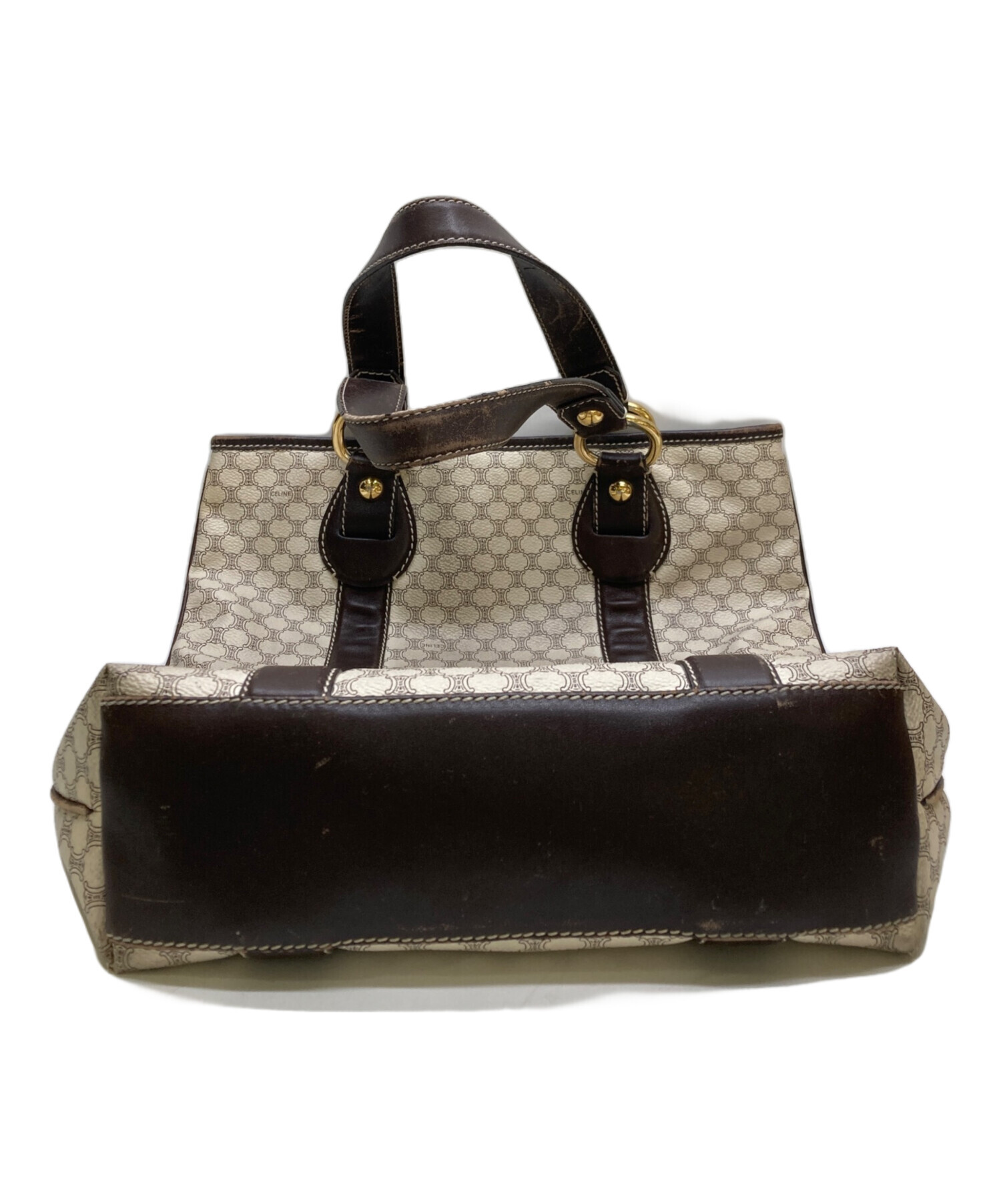 中古・古着通販】CELINE (セリーヌ) マカダム柄トートバック ベージュ 