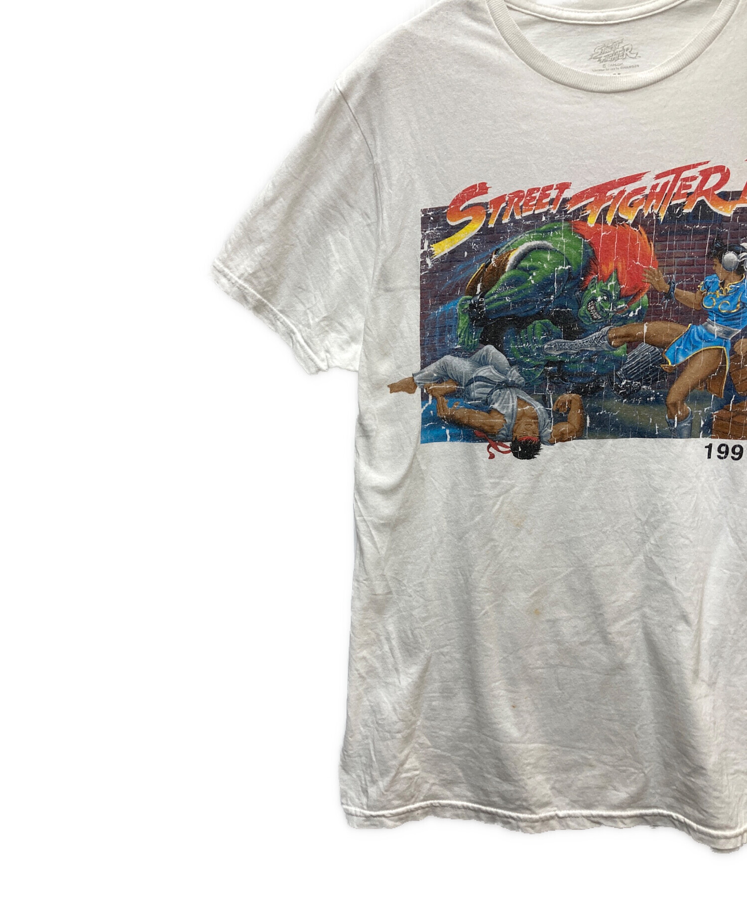 中古・古着通販】カプコン (カプコン) ゲームプリントTシャツ ホワイト 