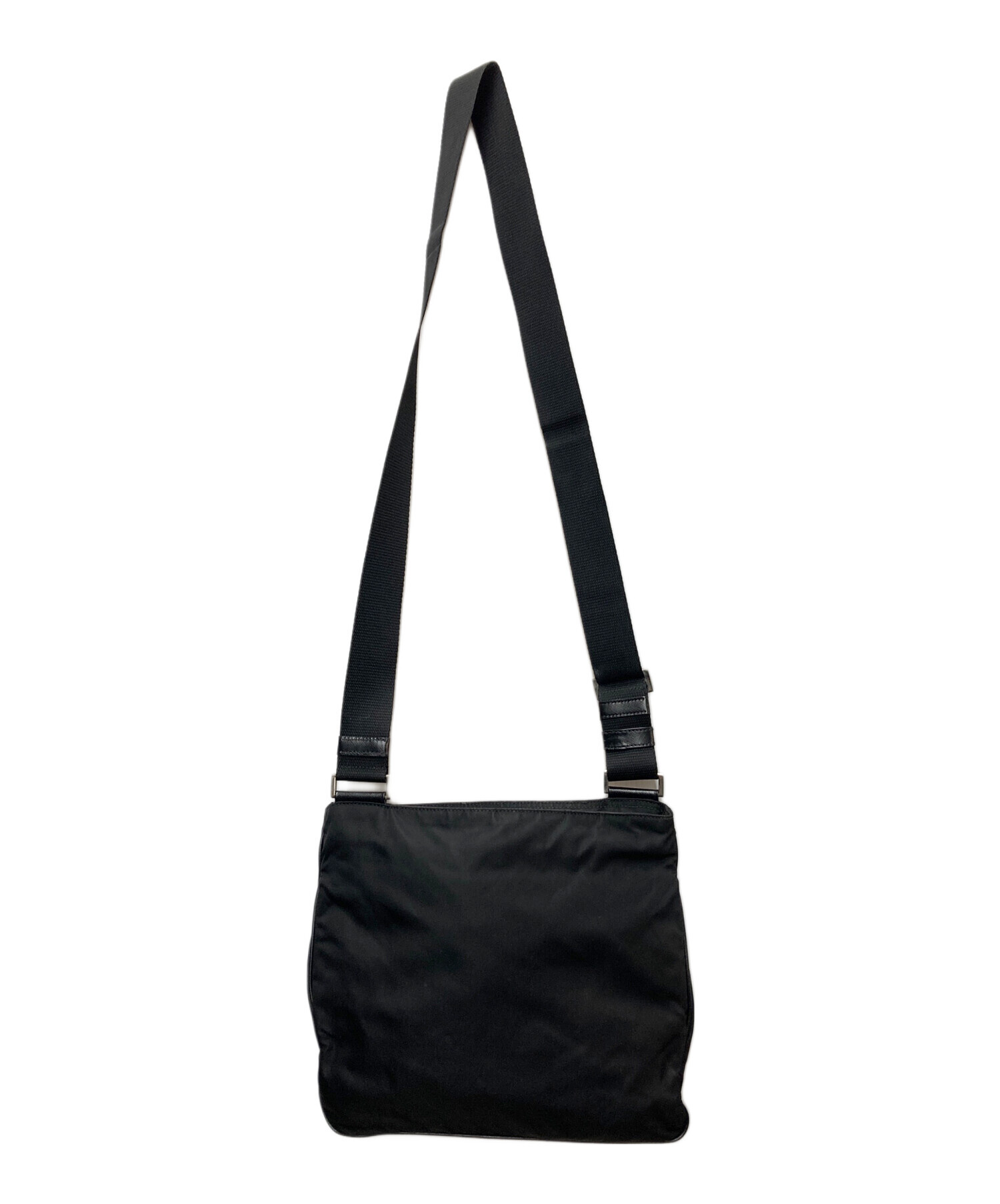 未使用級　150 PRADA プラダ　ショルダーバッグ　ブラック　ナイロン 中古・古着通販】PRADA (プラダ) ナイロンショルダーバッグ ブラック