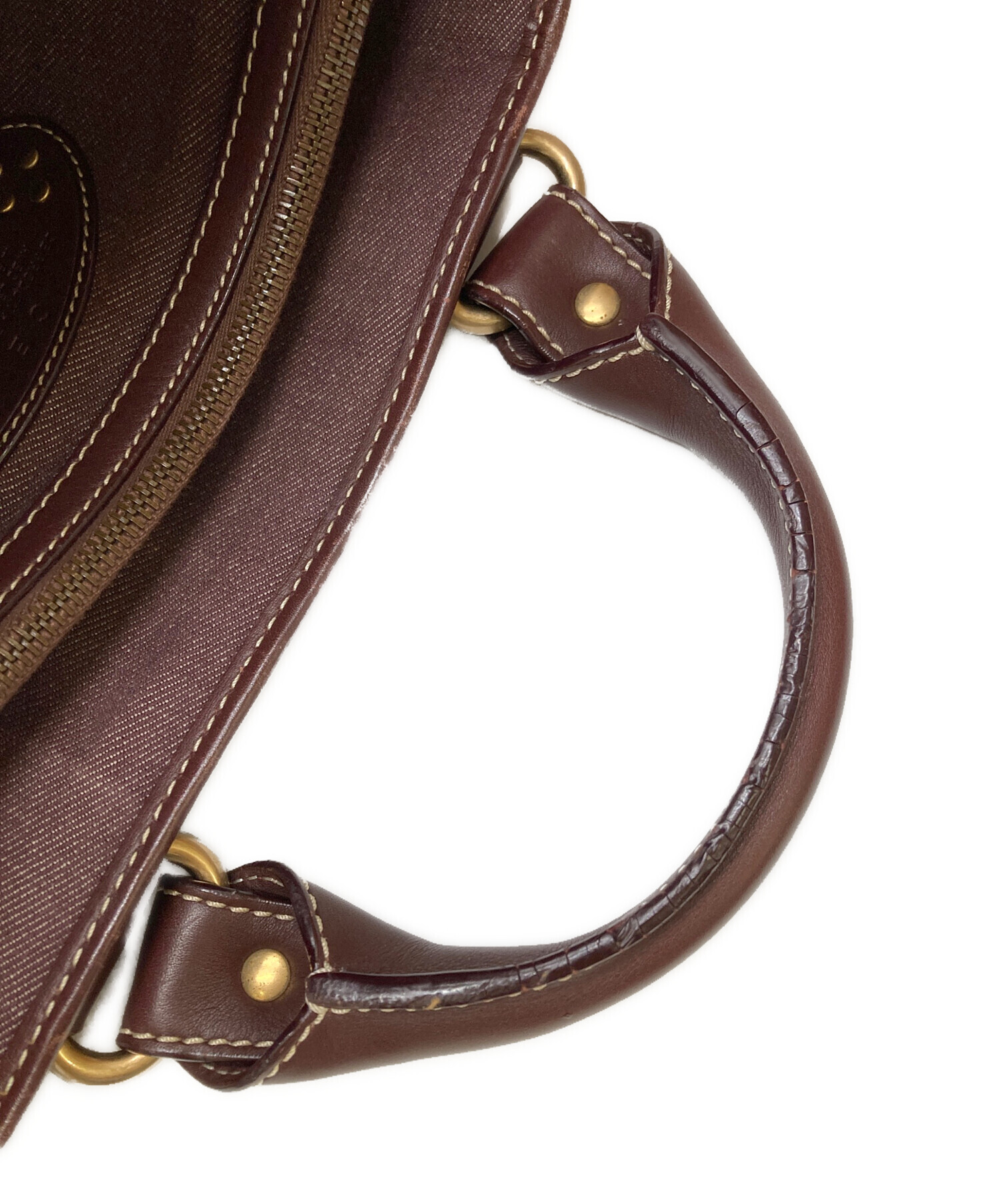 中古・古着通販】CELINE (セリーヌ) マカダム柄デニムブギーバッグ