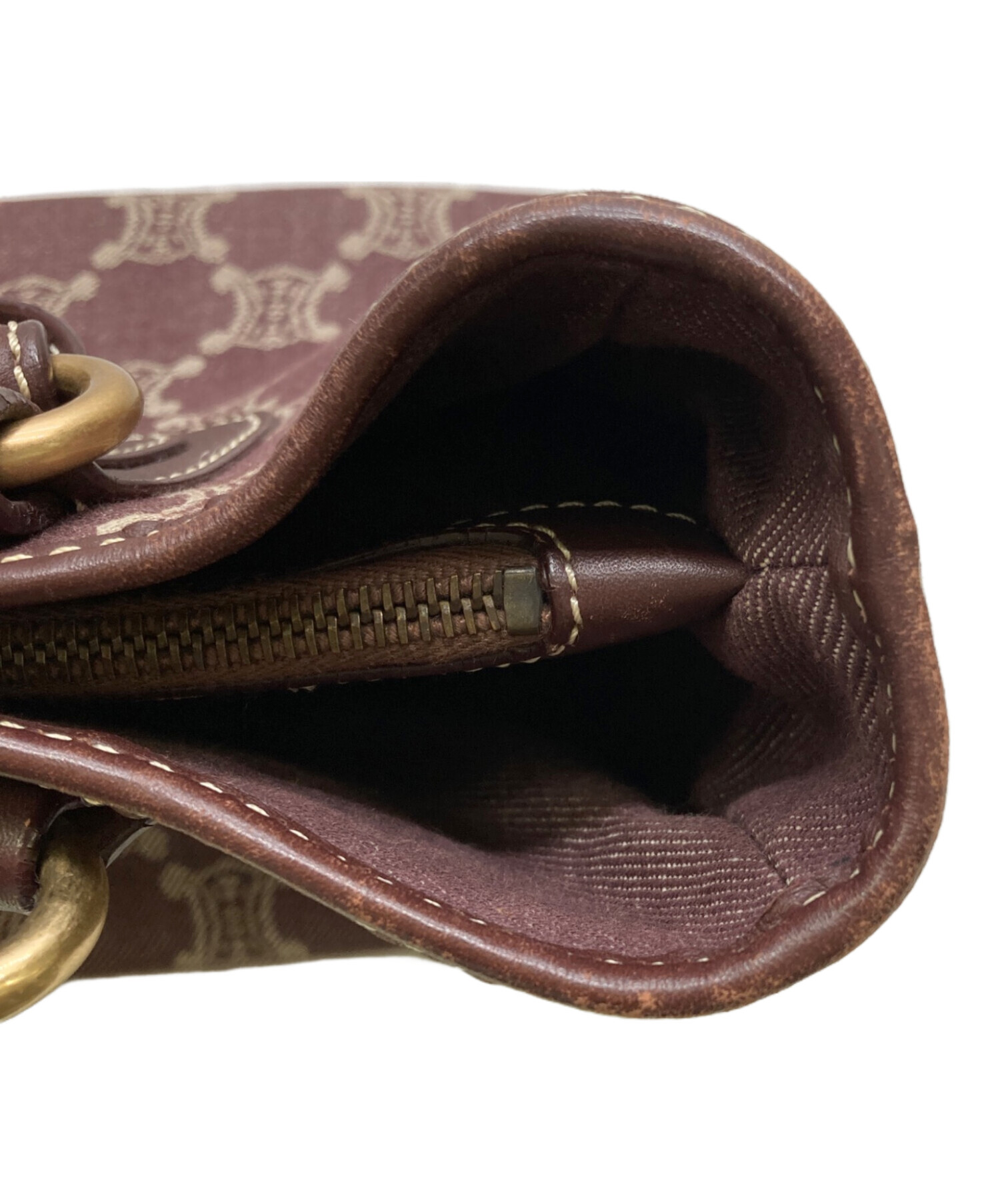 ✨CELINE✨セリーヌ✨パリマカダム✨デニム✨ワインレッド✨ブギーバッグ✨ 中古・古着通販】CELINE (セリーヌ) マカダム柄デニムブギーバッグ