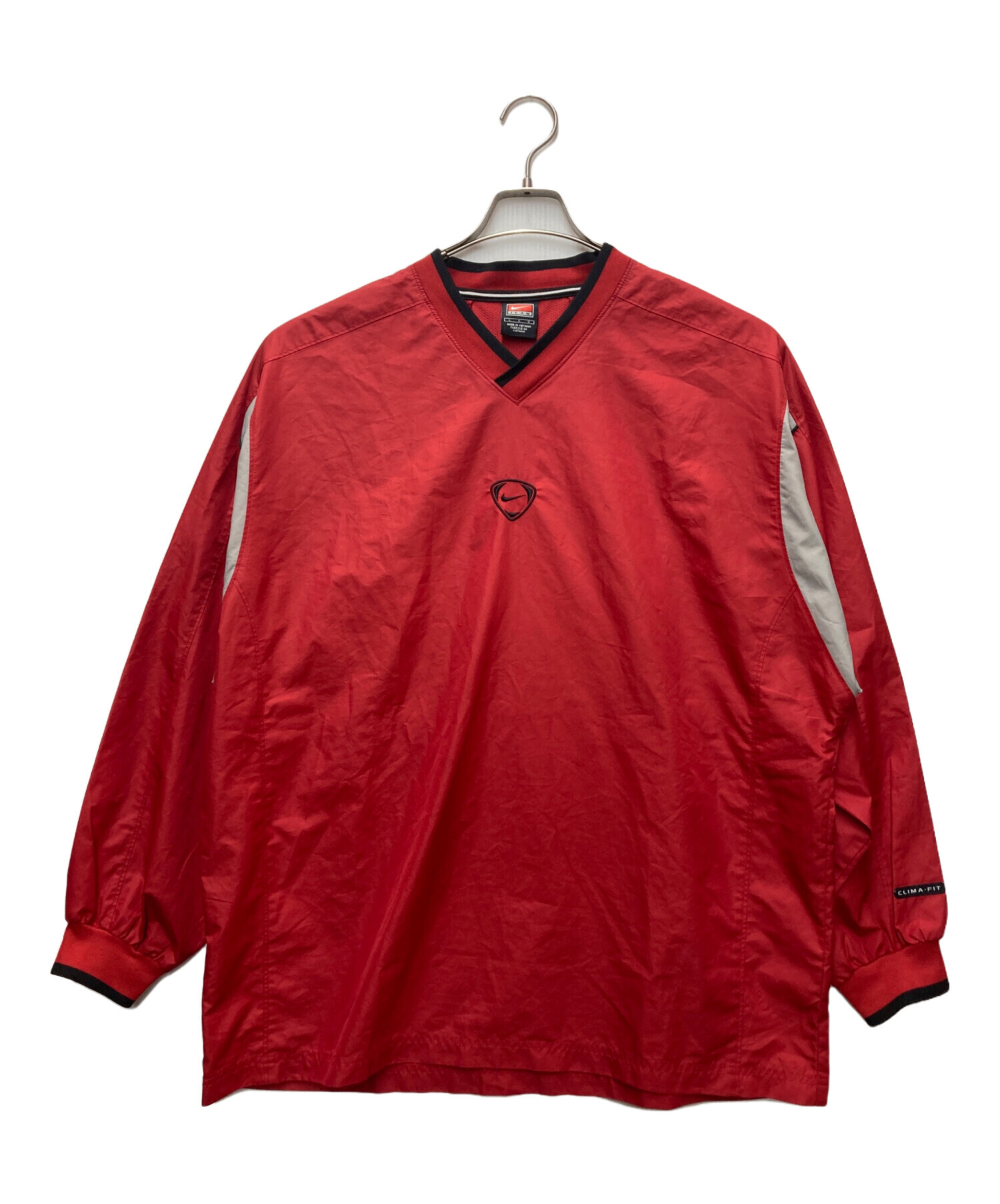 中古・古着通販】NIKE (ナイキ) ナイロンプルオーバー レッド サイズ:L 