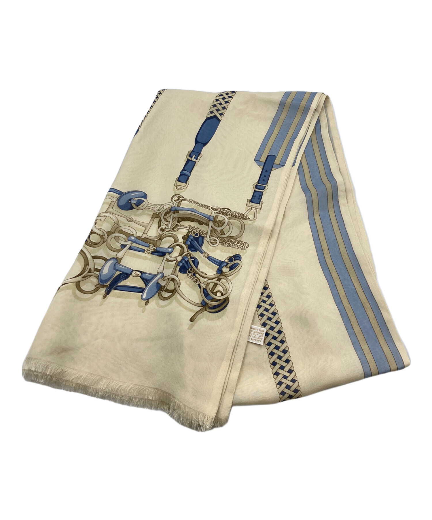 中古・古着通販】GUCCI (グッチ) ストール ベージュ×ブルー｜ブランド