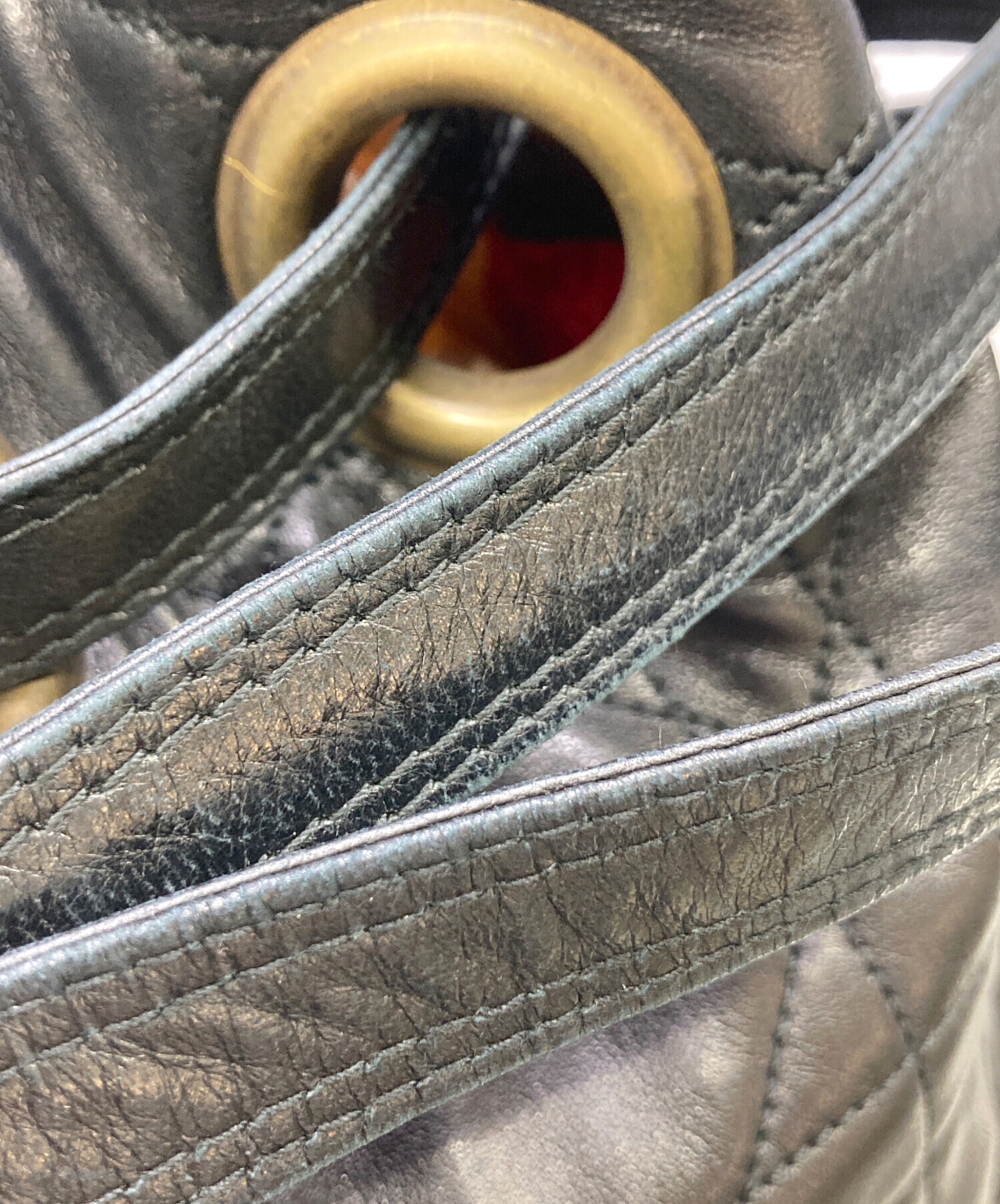 ✨良品　クリスチャンディオール ショルダーバッグ　巾着　ブラック　黒　肩掛け 中古・古着通販】Christian Dior (クリスチャン ディオール) 巾着