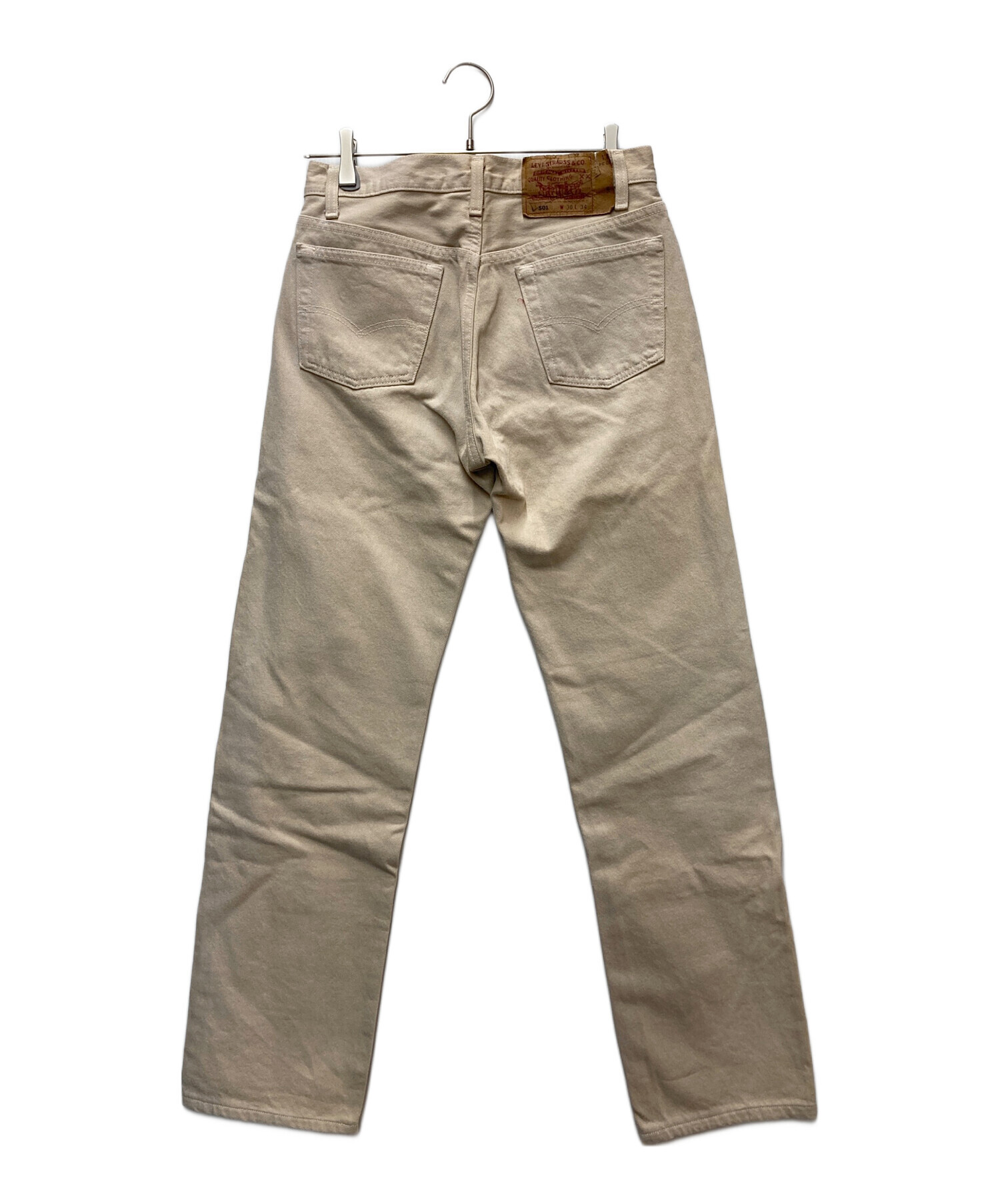 中古・古着通販】LEVI'S (リーバイス) 501カラーデニム ベージュ