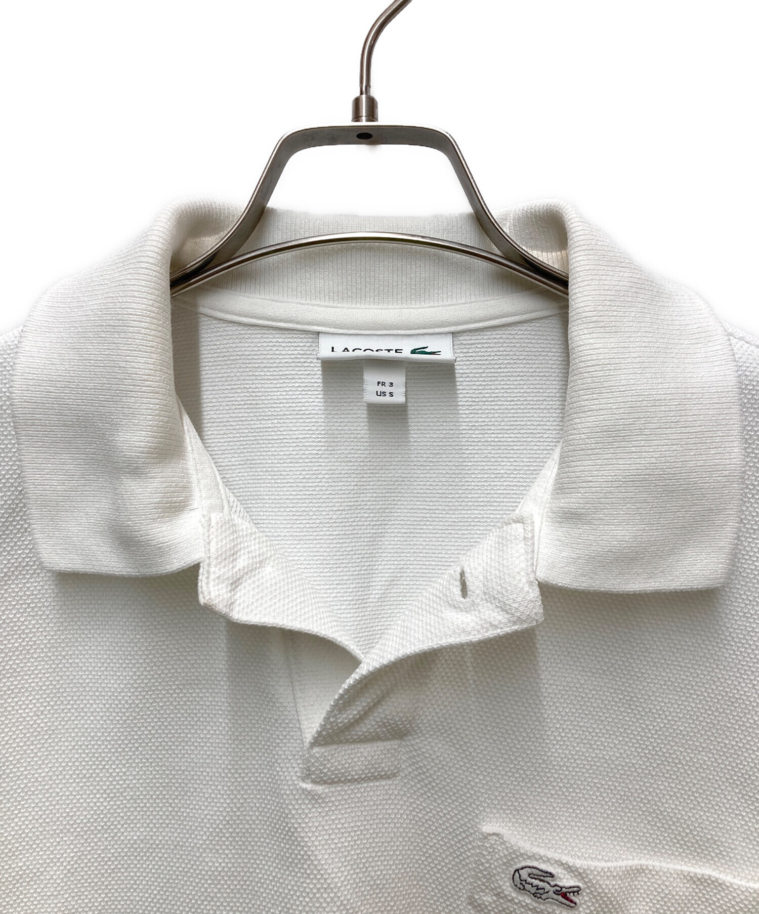 中古・古着通販】LACOSTE (ラコステ) WASHIポロシャツ ホワイト サイズ