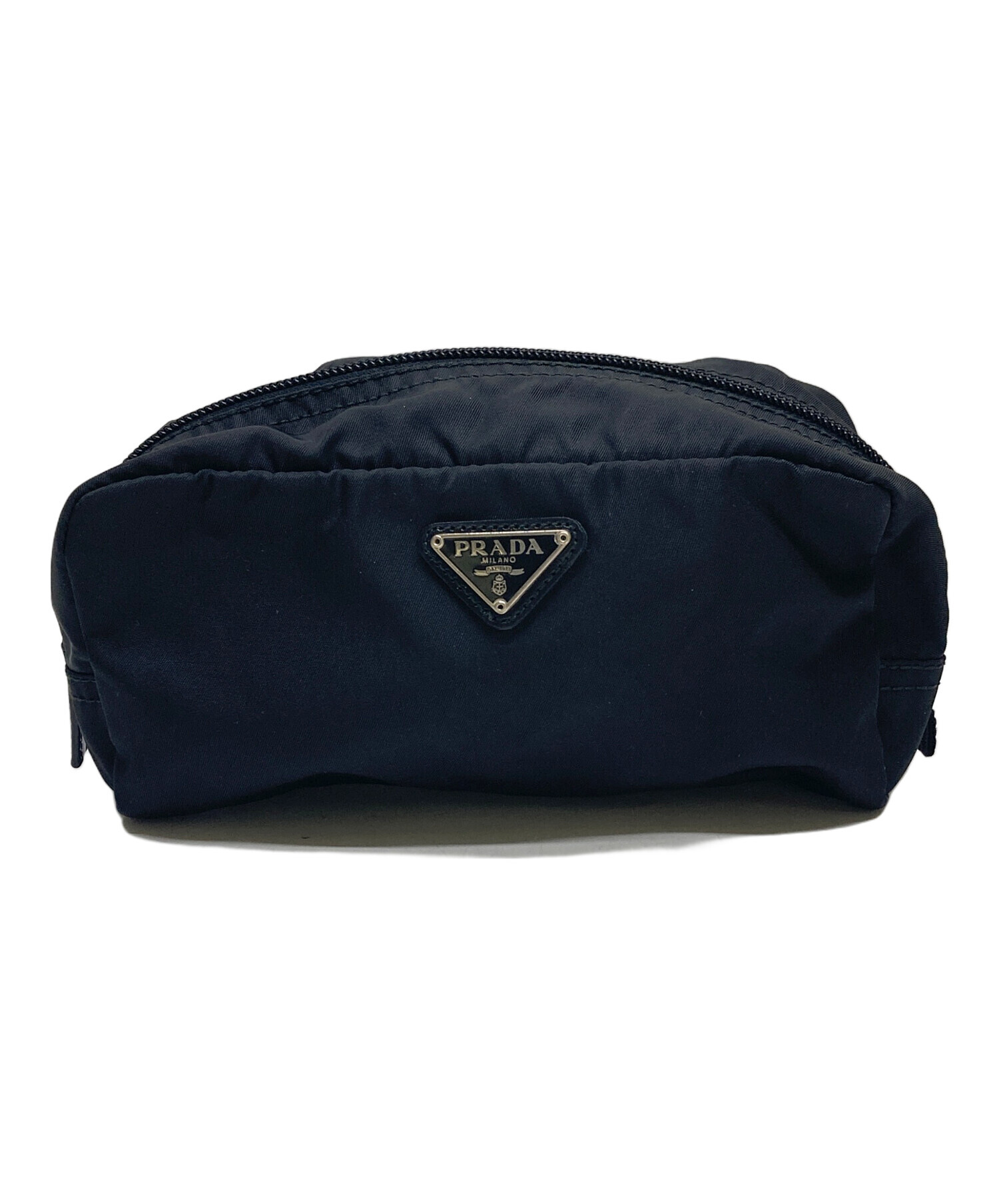 中古・古着通販】PRADA (プラダ) ナイロンコスメポーチ ブラック 