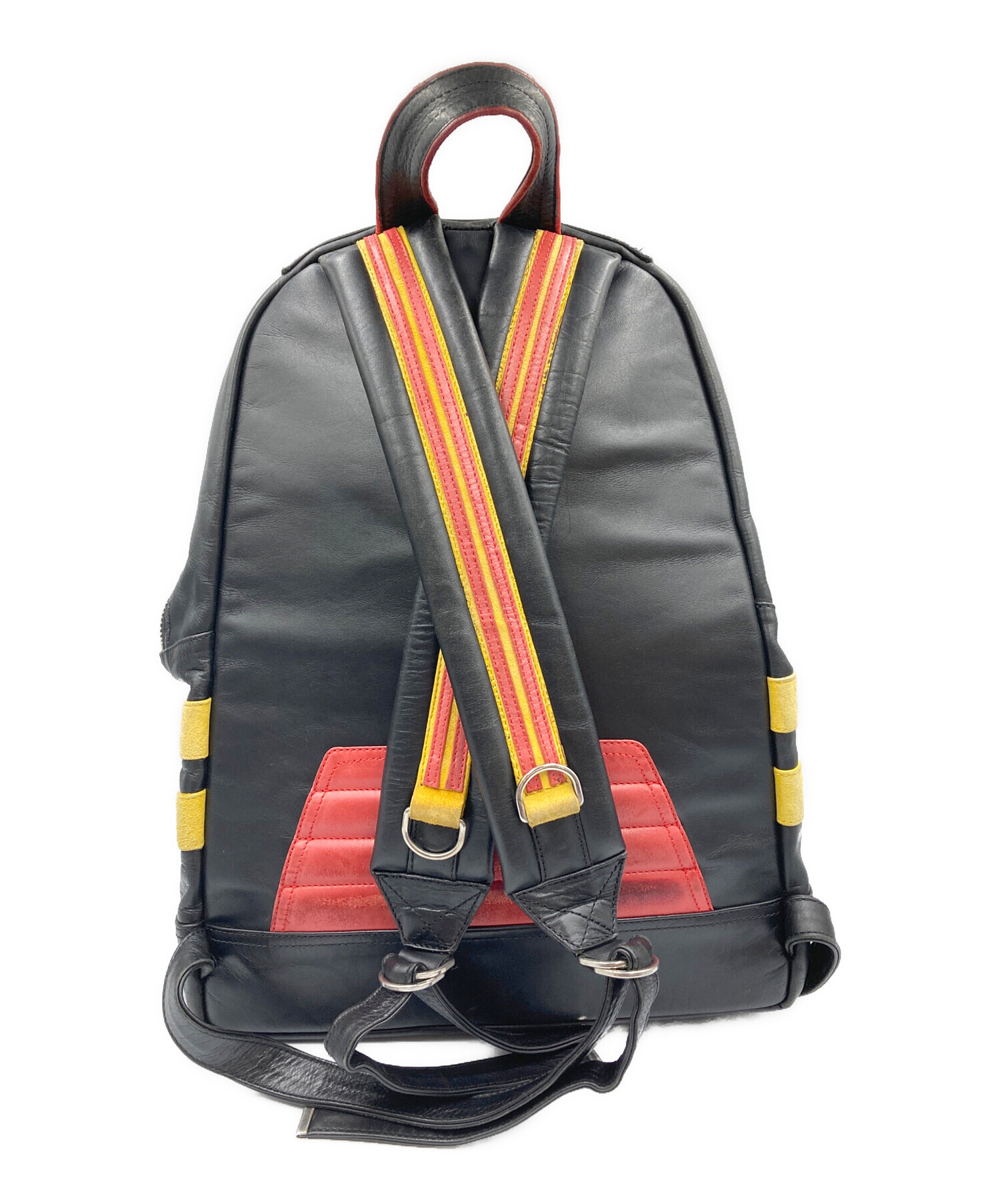 中古・古着通販】BALMAIN (バルマン) レザーリュック ブラック