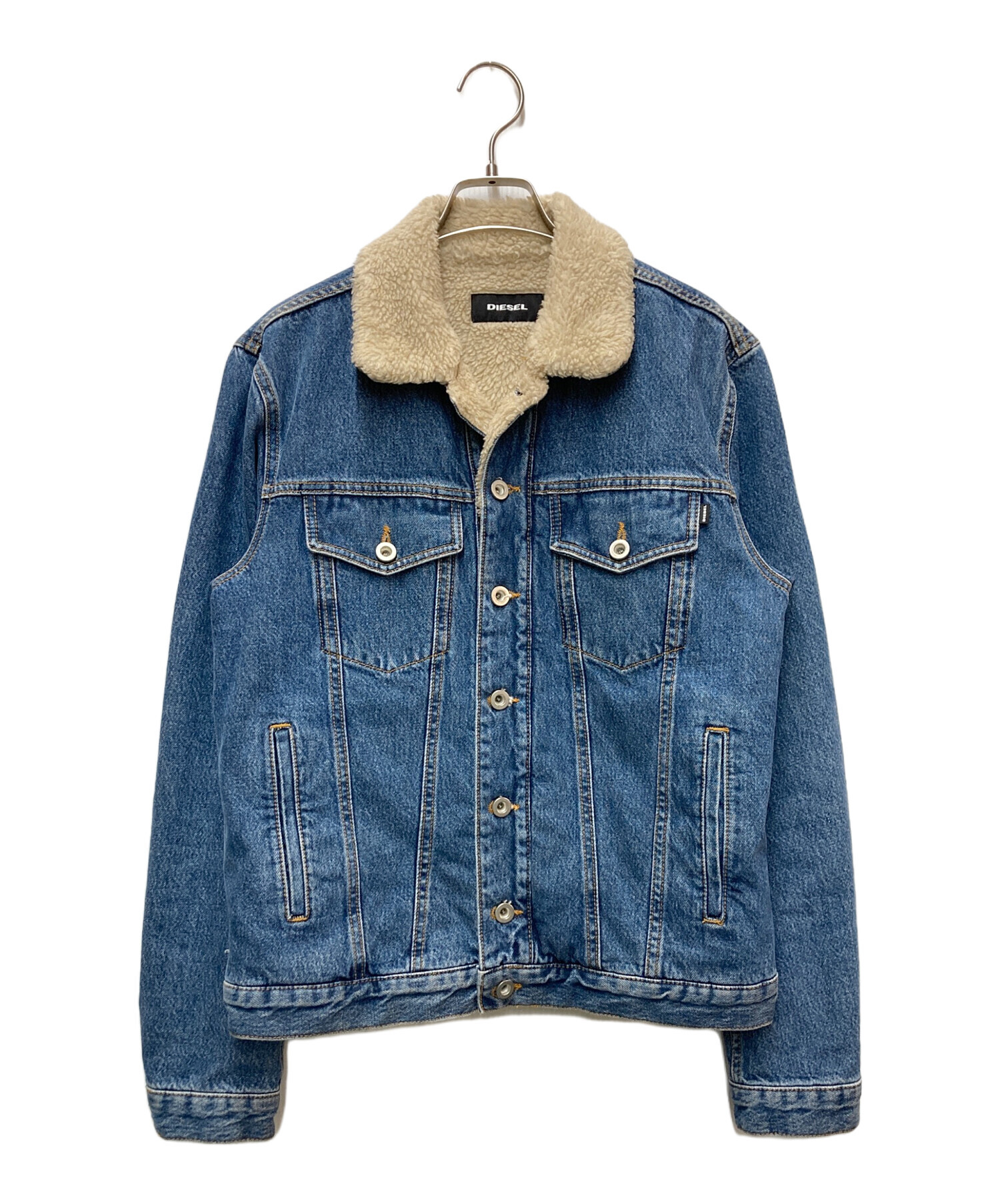 中古・古着通販】DIESEL (ディーゼル) ボアデニムジャケット ブルー