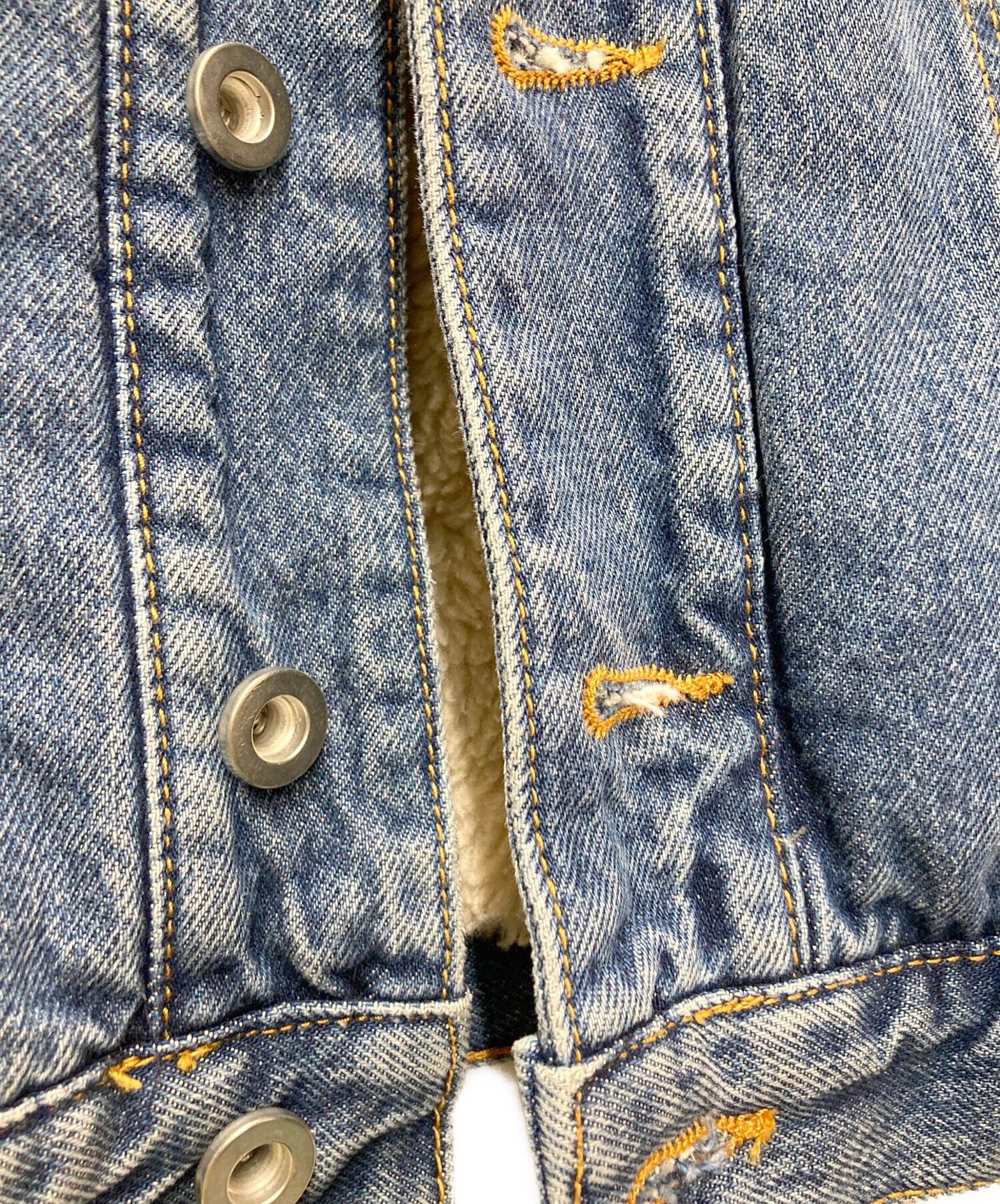 中古・古着通販】DIESEL (ディーゼル) ボアデニムジャケット ブルー