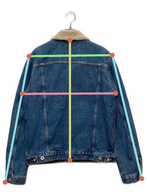 dieselボア襟付きライトブルーデニムジャケット 中古・古着通販 