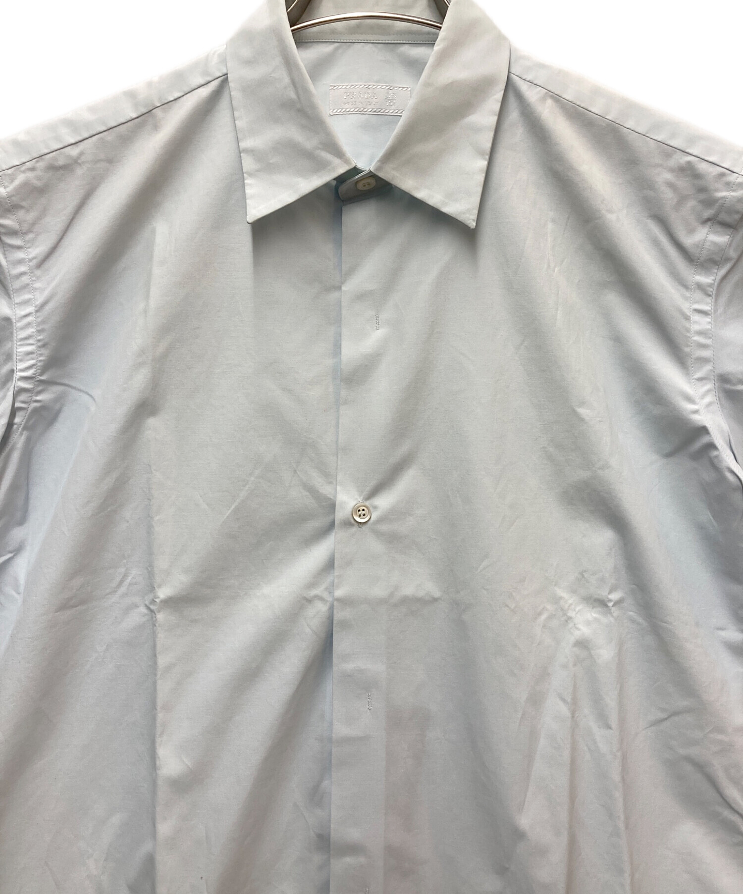 中古・古着通販】PRADA (プラダ) 半袖シャツ スカイブルー サイズ:39 