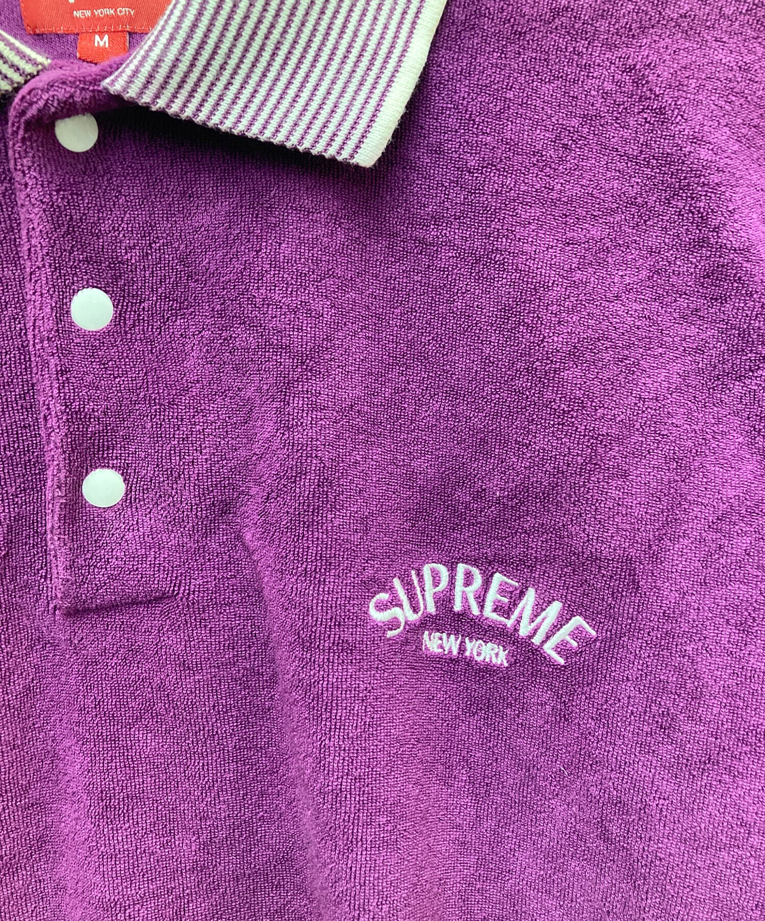 中古・古着通販】SUPREME (シュプリーム) STRIPED COLLAR TERRY POLO