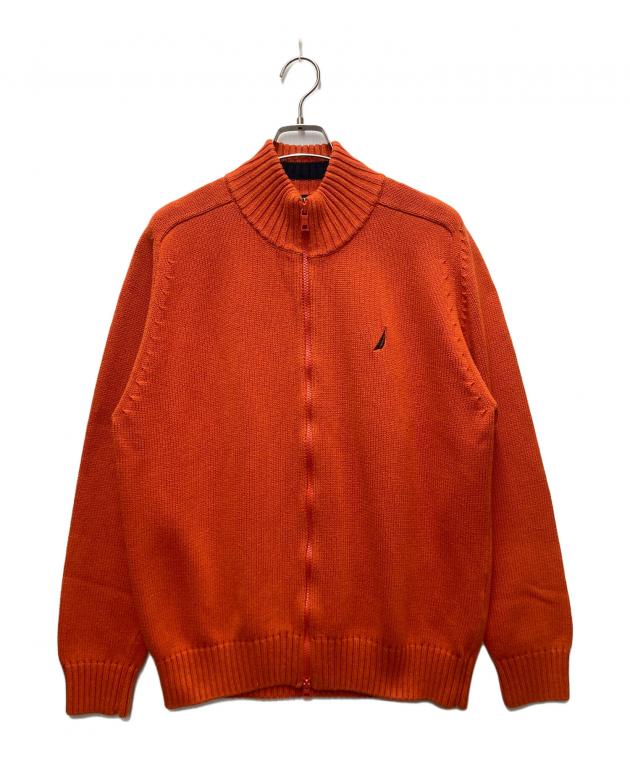 中古・古着通販】NAUTICA (ノーティカ) 厚手ニットブルゾン オレンジ 
