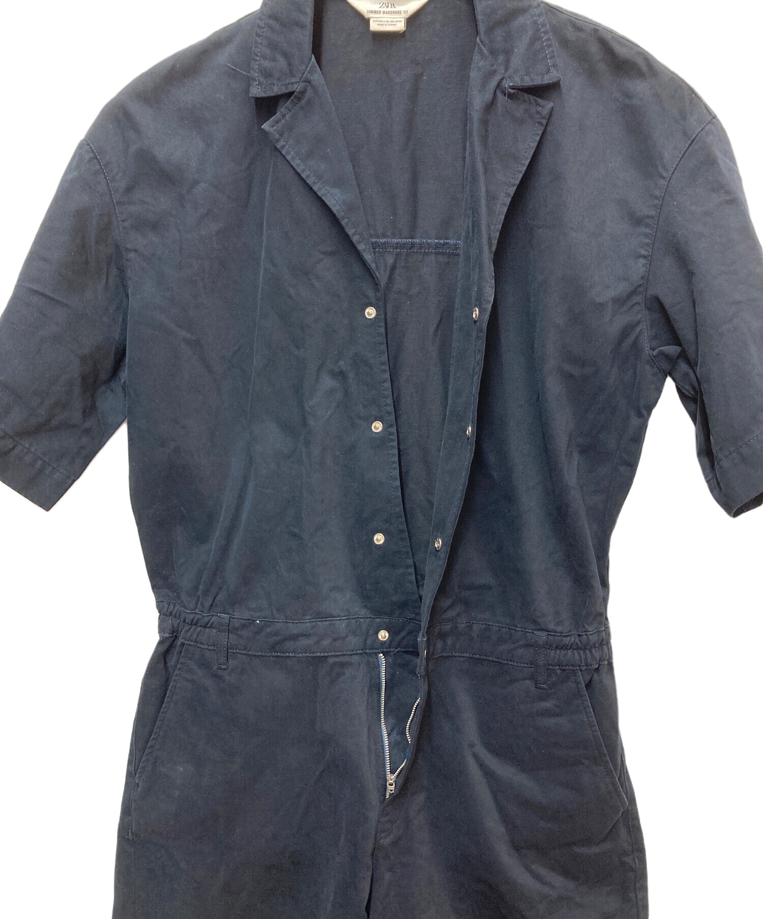 中古・古着通販】ZARA (ザラ) ジャンプスーツ ネイビー サイズ:L