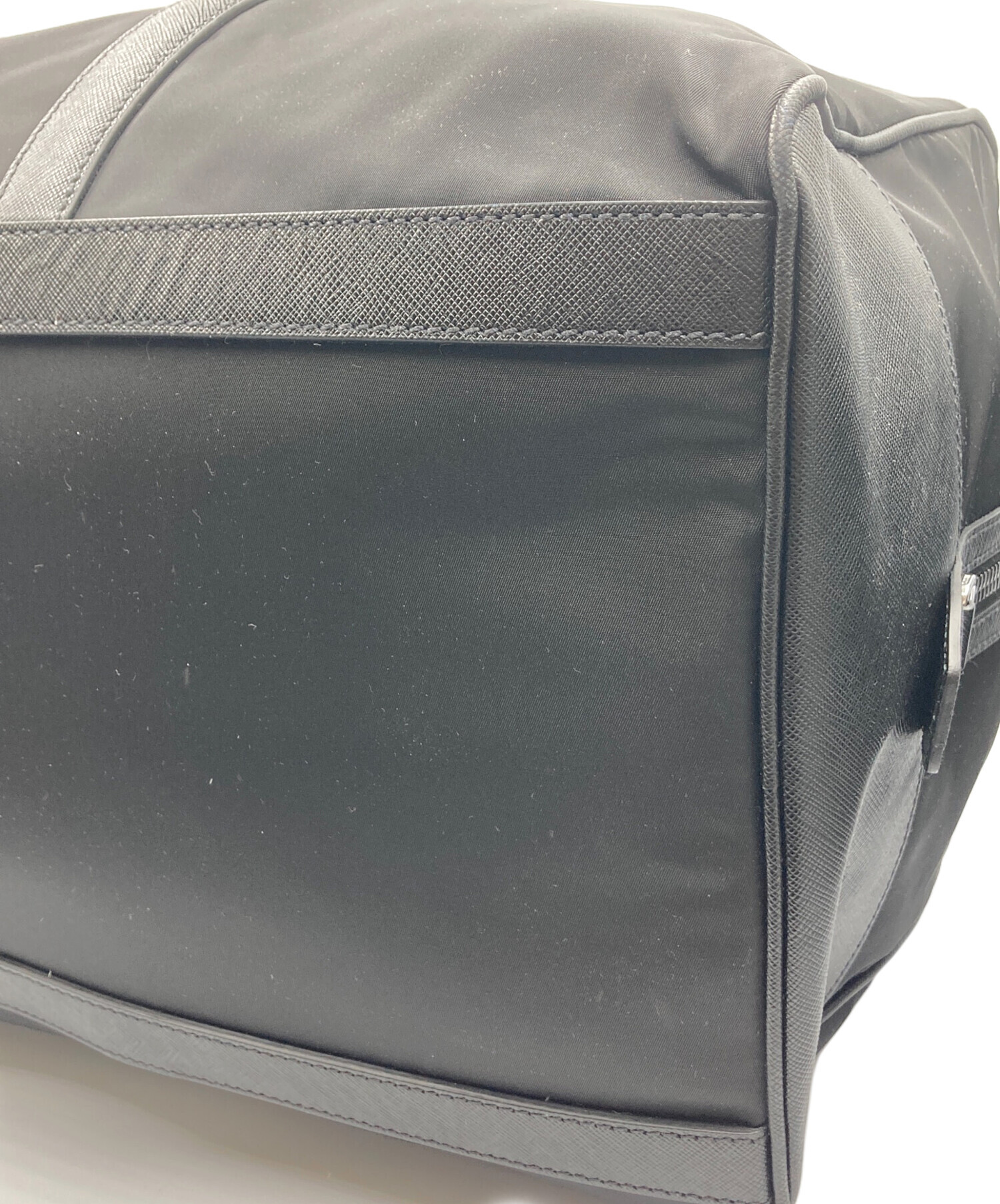 プラダ　サフィアーノレザー　グレー　ボストンバッグ　ダッフルバッグ　PRADA 中古・古着通販】PRADA (プラダ) Re-Nylon xサフィアーノレザー