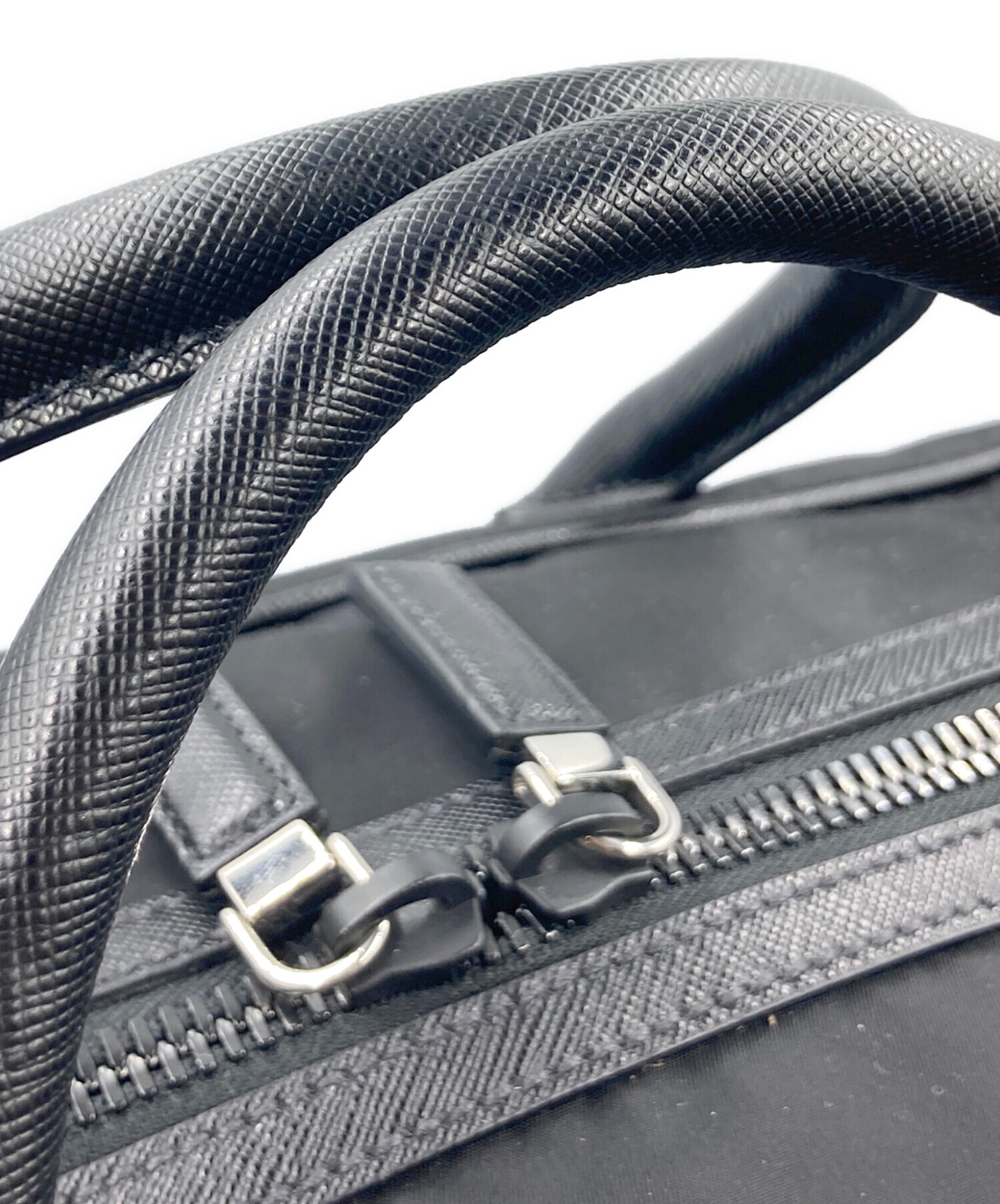 中古・古着通販】PRADA (プラダ) Re-Nylon xサフィアーノレザー