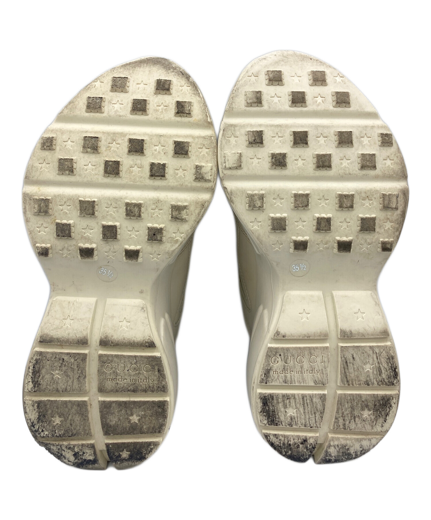 中古・古着通販】GUCCI (グッチ) GGアップルプリントレザースニーカー