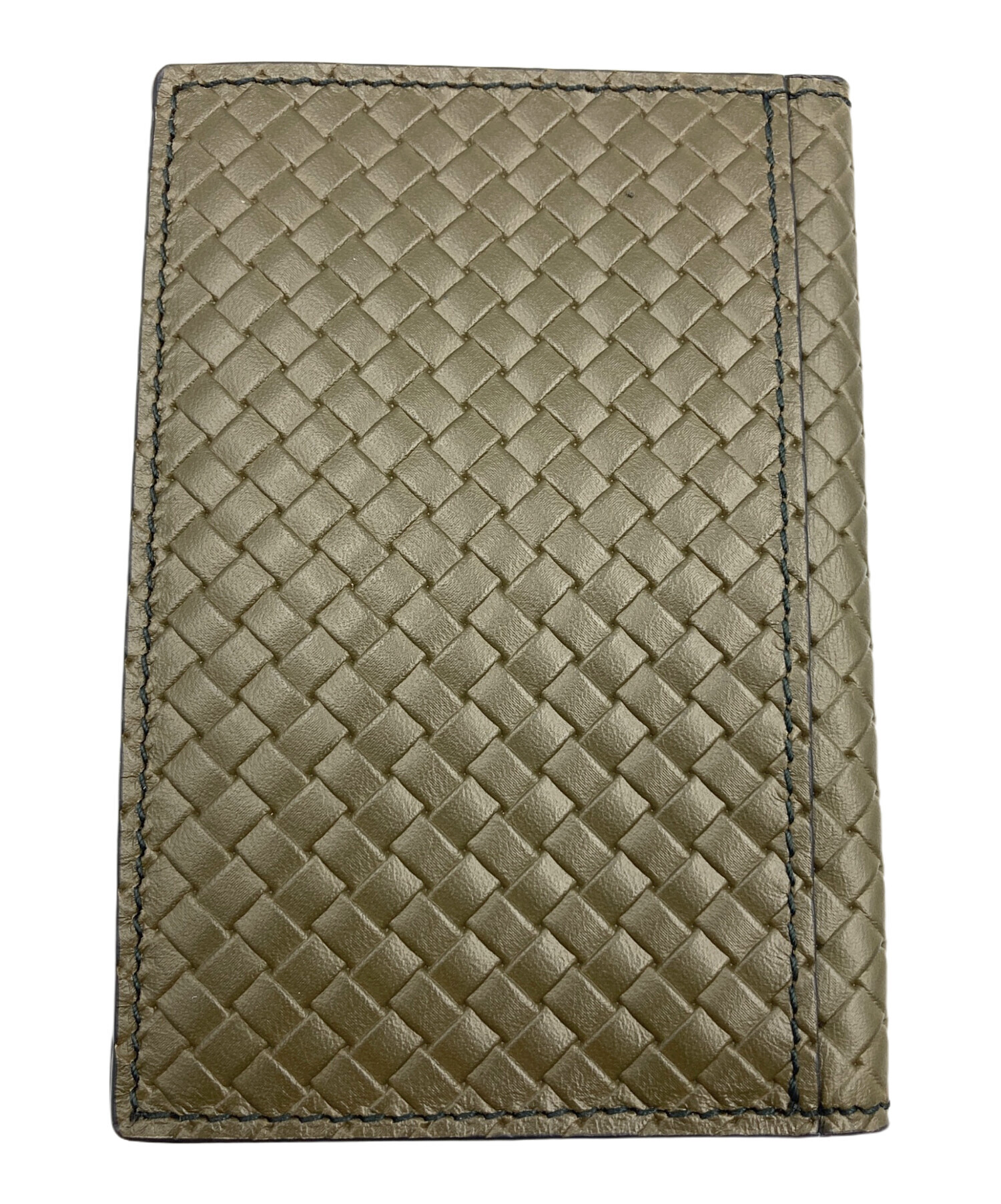 【BIGお買い物ラリー★30%OFFセール中】ボッテガヴェネタ BOTTEGAVENETA 札入れイントレチャート カーキ レディース 中古 中古・古着通販】BOTTEGA VENETA (ボッテガベネタ) カードケース