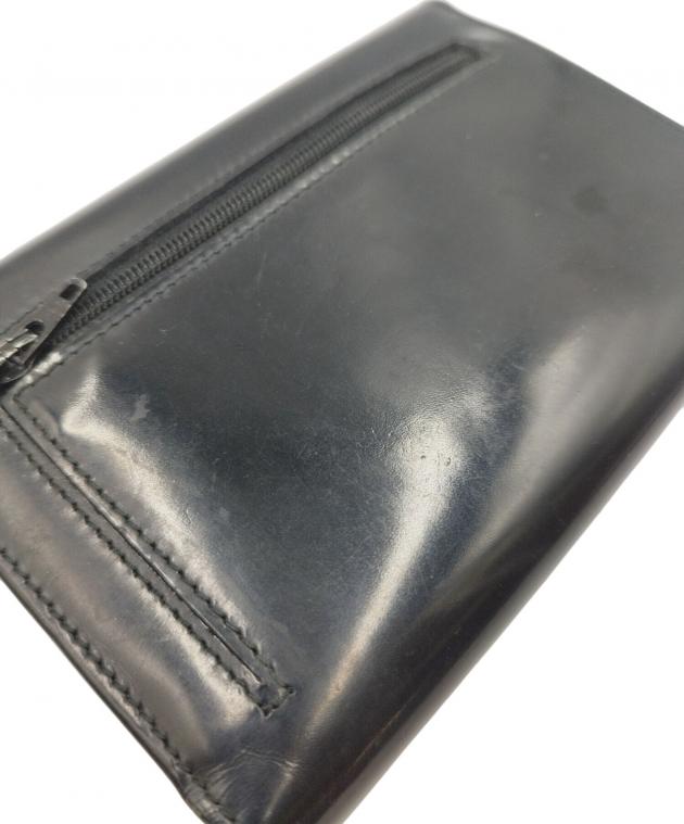 中古・古着通販】GUCCI (グッチ) エンボスGロゴ3つ折り財布 ブラック