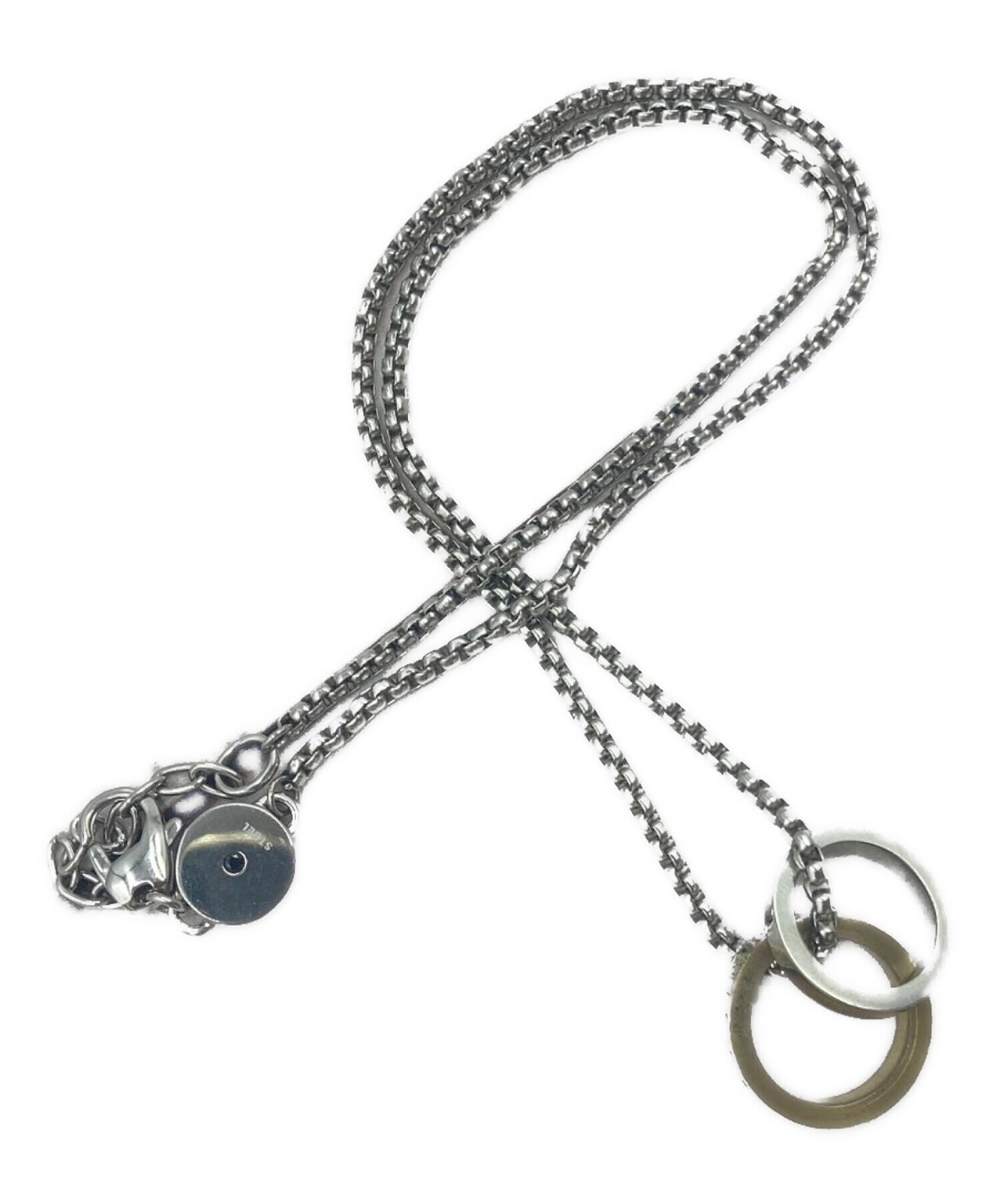 中古・古着通販】DIESEL (ディーゼル) ダブルリングトップネックレス 