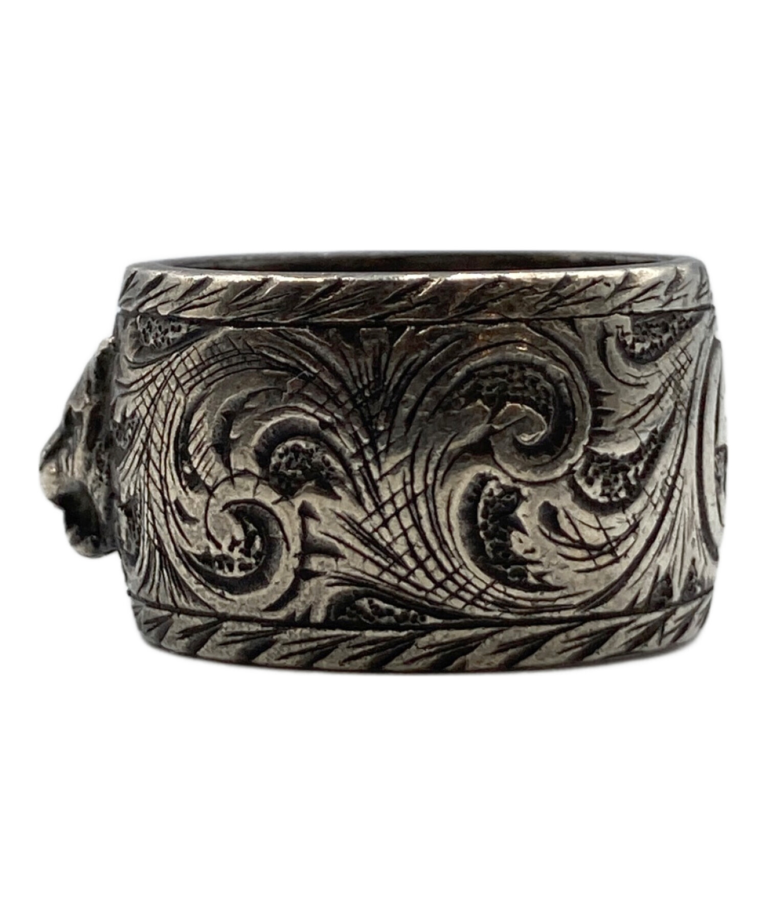 中古・古着通販】GUCCI (グッチ) タイガーヘッドシルバーリング サイズ