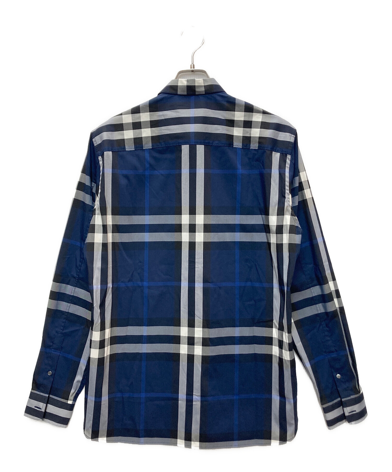 中古・古着通販】BURBERRY (バーバリー) 長袖シャツ ネイビー サイズ:M 