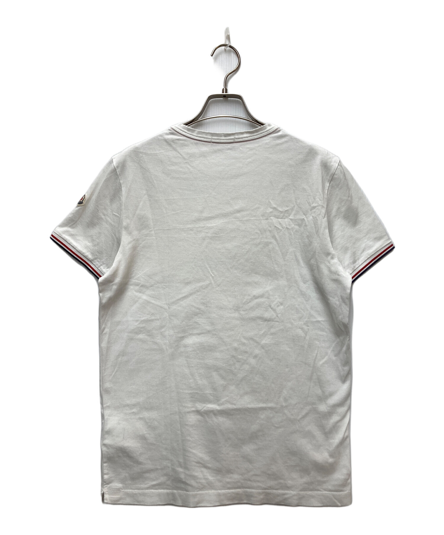 セール 激安オンライン MONCLER ホワイト Tシャツ ポケット付き 【公式