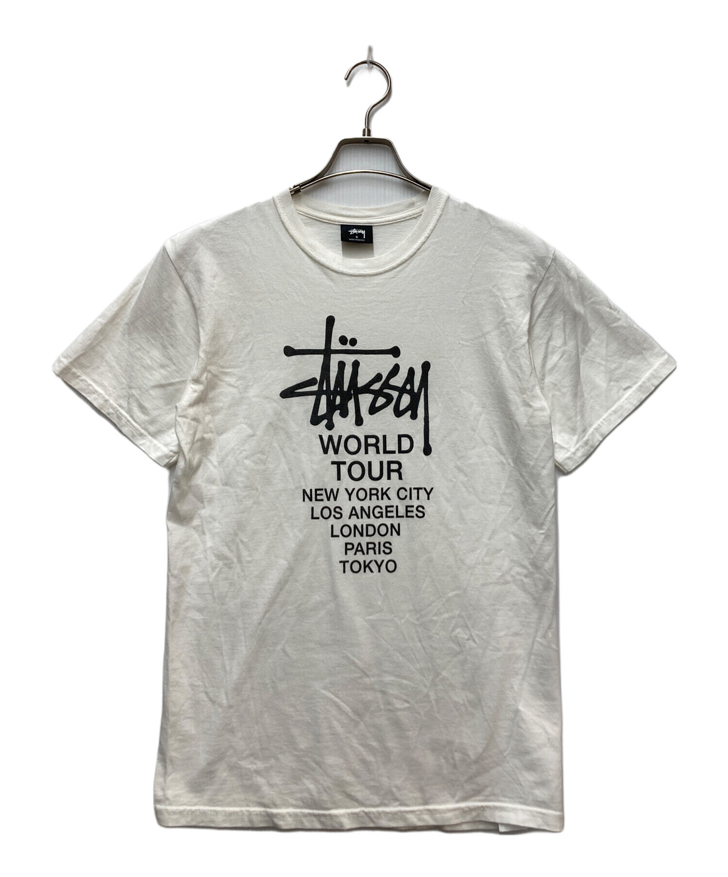 中古・古着通販】stussy (ステューシー) ロゴTシャツ ホワイト サイズ 