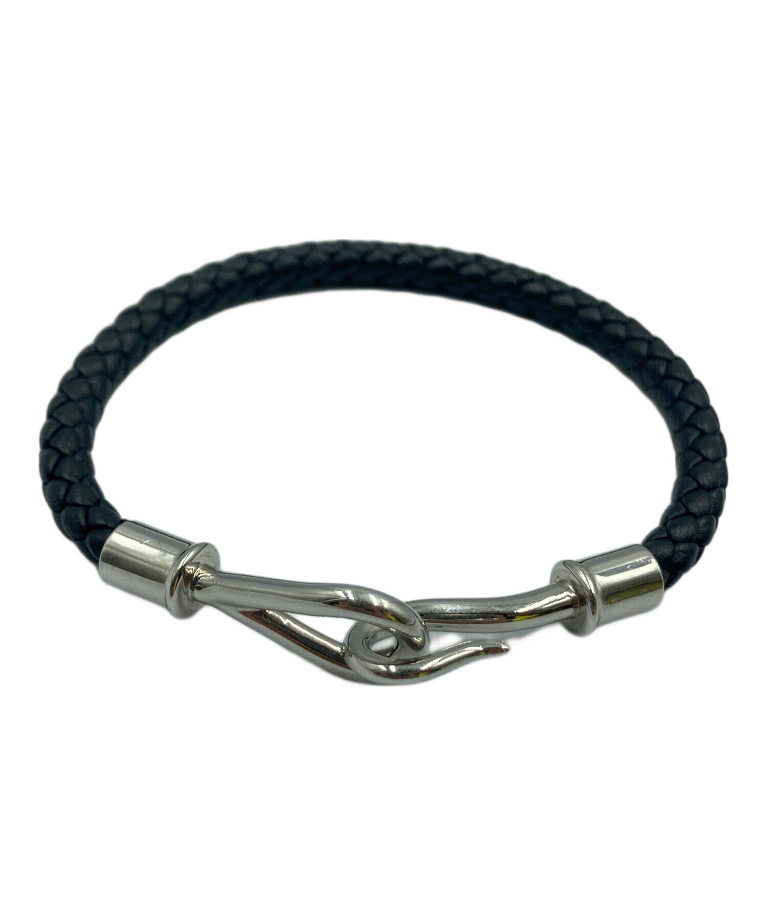 エルメス HERMES レザー ジャンボ 編み込み ブレスレット バングル HERMES エルメス バングル/ブレスレット ジャンボブレス 編み込み